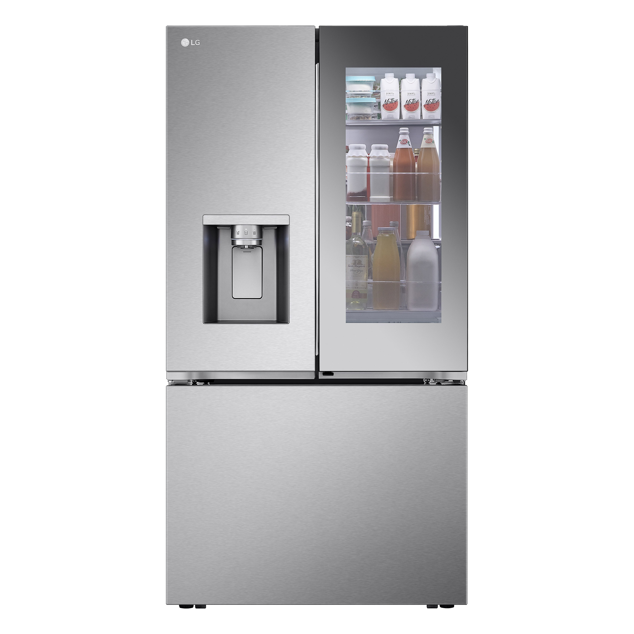 LG 26 cu. ft. Smart Mirror InstaView Counter-Depth MAX French Door Refrigerator with Four Types of Ice