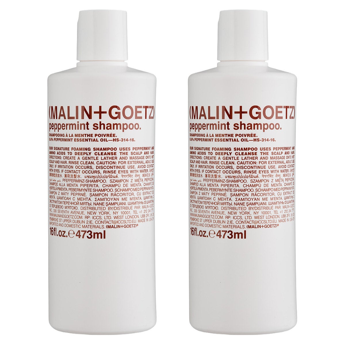 MALIN+GOETZ Peppermint Shampoo, 16 fl oz, 2-pack | Costco