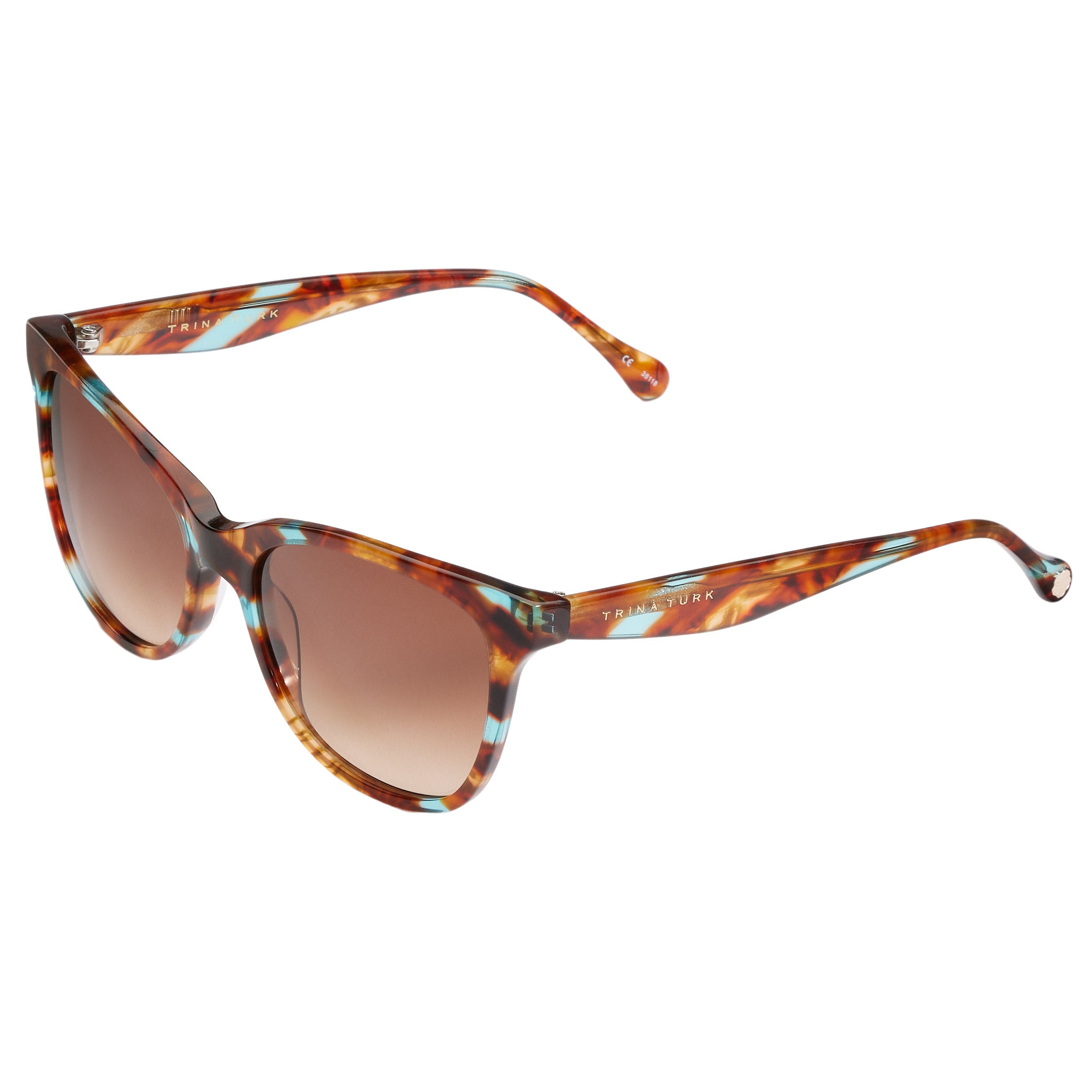 Trina Turk Mallorca Blue Tortoise Brown Sunglasses | Costco