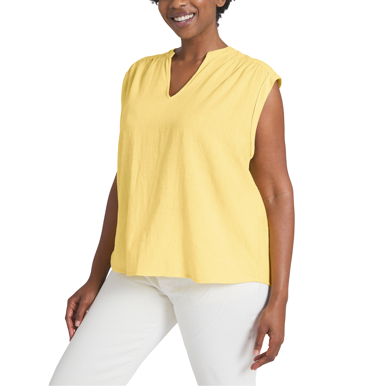 Lands' End Women's Cotton Blend Sleeveless Top | Costco