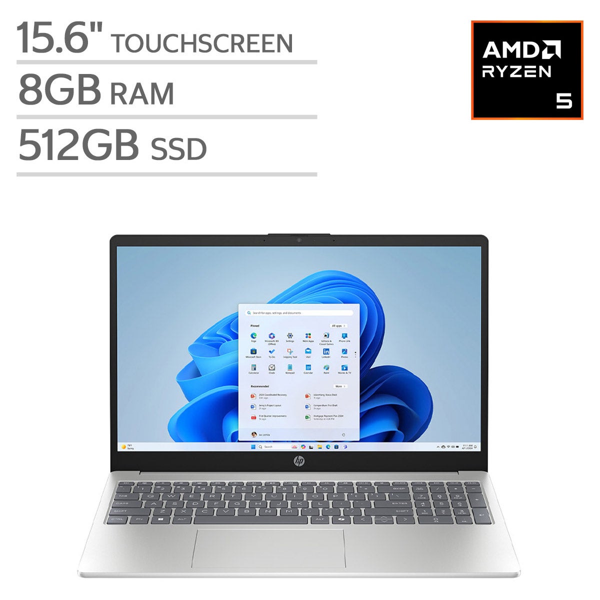 ジャンク品Ryzen5 7530U RAM16GBSSD500GB搭載ノートpc HP 15.6