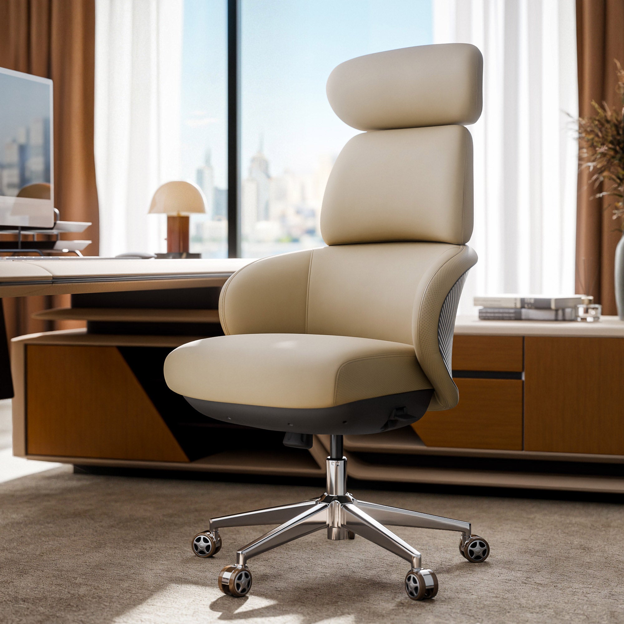 Eureka Ergonomic Royal Rowan Leather Executive Office Chair | Costco
