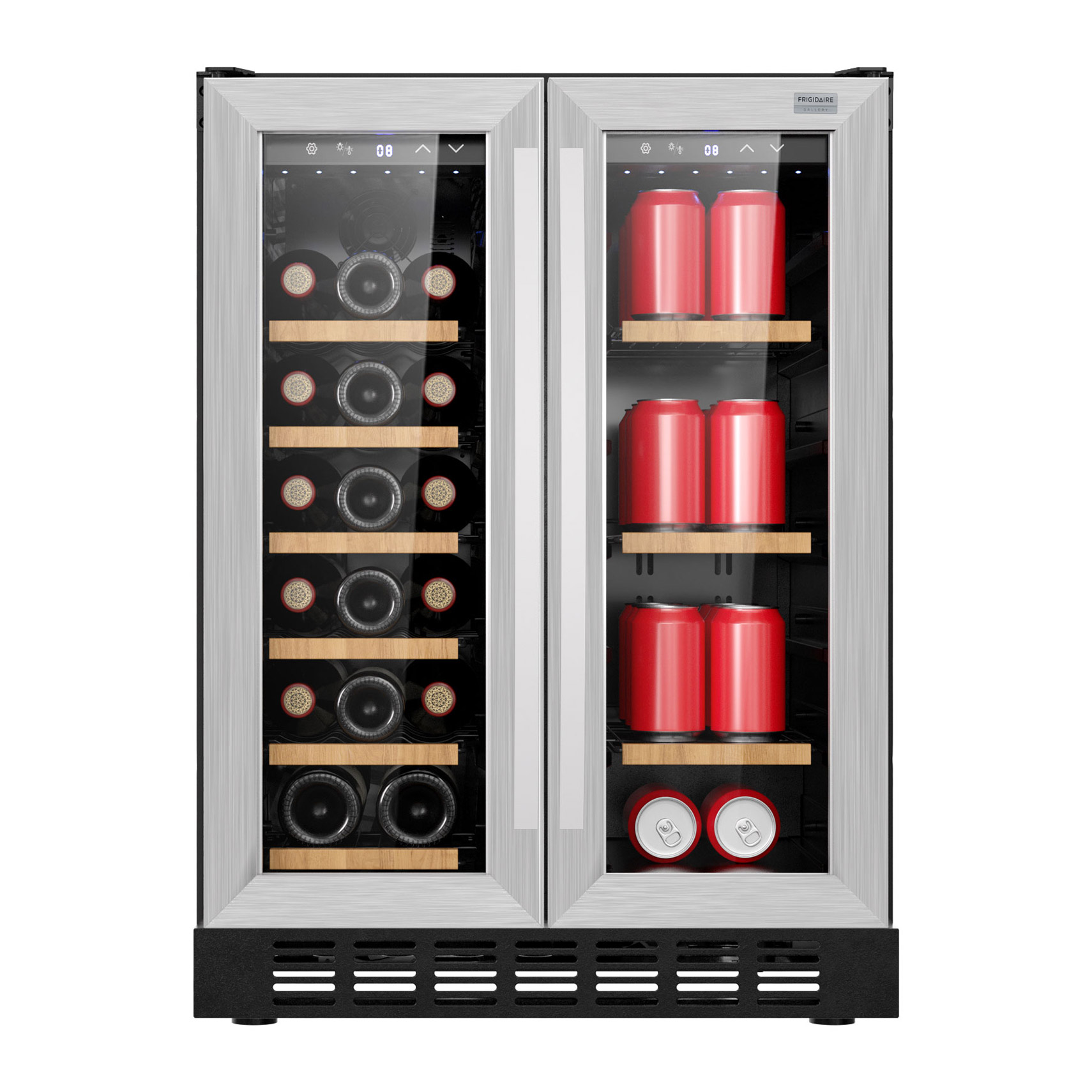 Frigidaire Gallery 24 in. Built in Dual Zone Beverage and Wine Cooler 