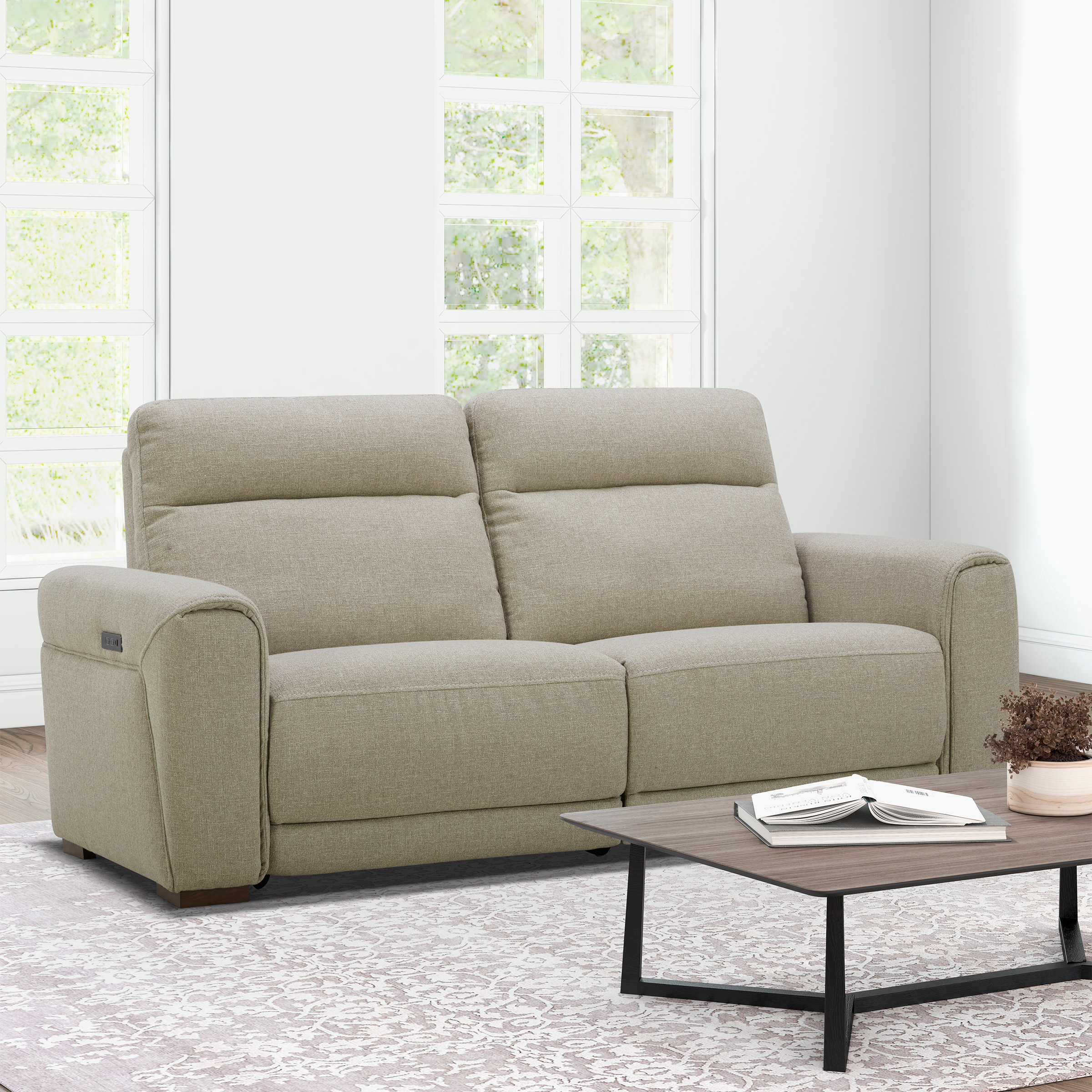 Aiden & Ivy Power Reclining Fabric Sofa