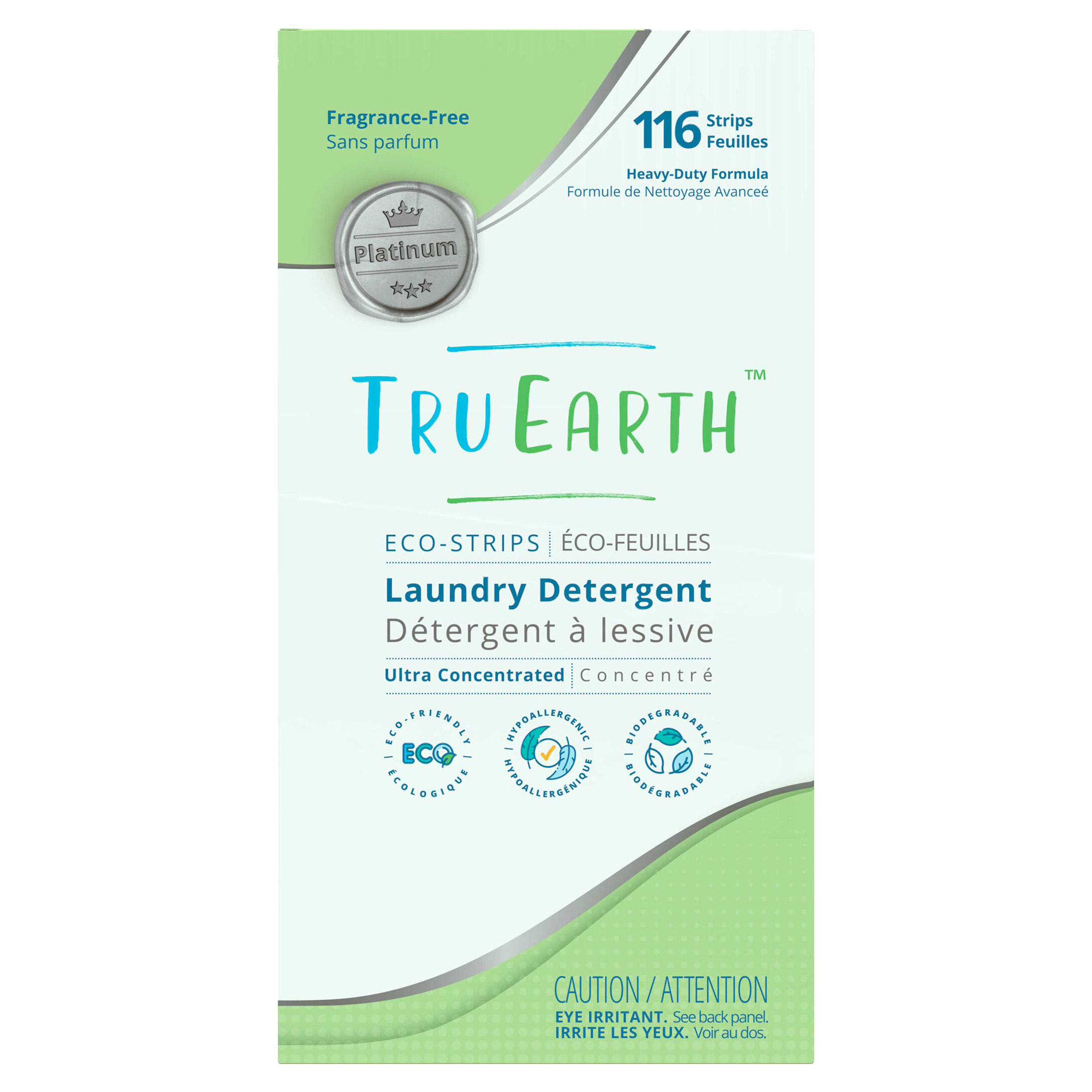 Tru Earth Platinum Eco-Strips Laundry Detergent, 116 Wash Loads