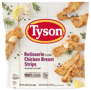 Tyson Chicken Breast Strips, Rotisserie Seasoned, 48 oz