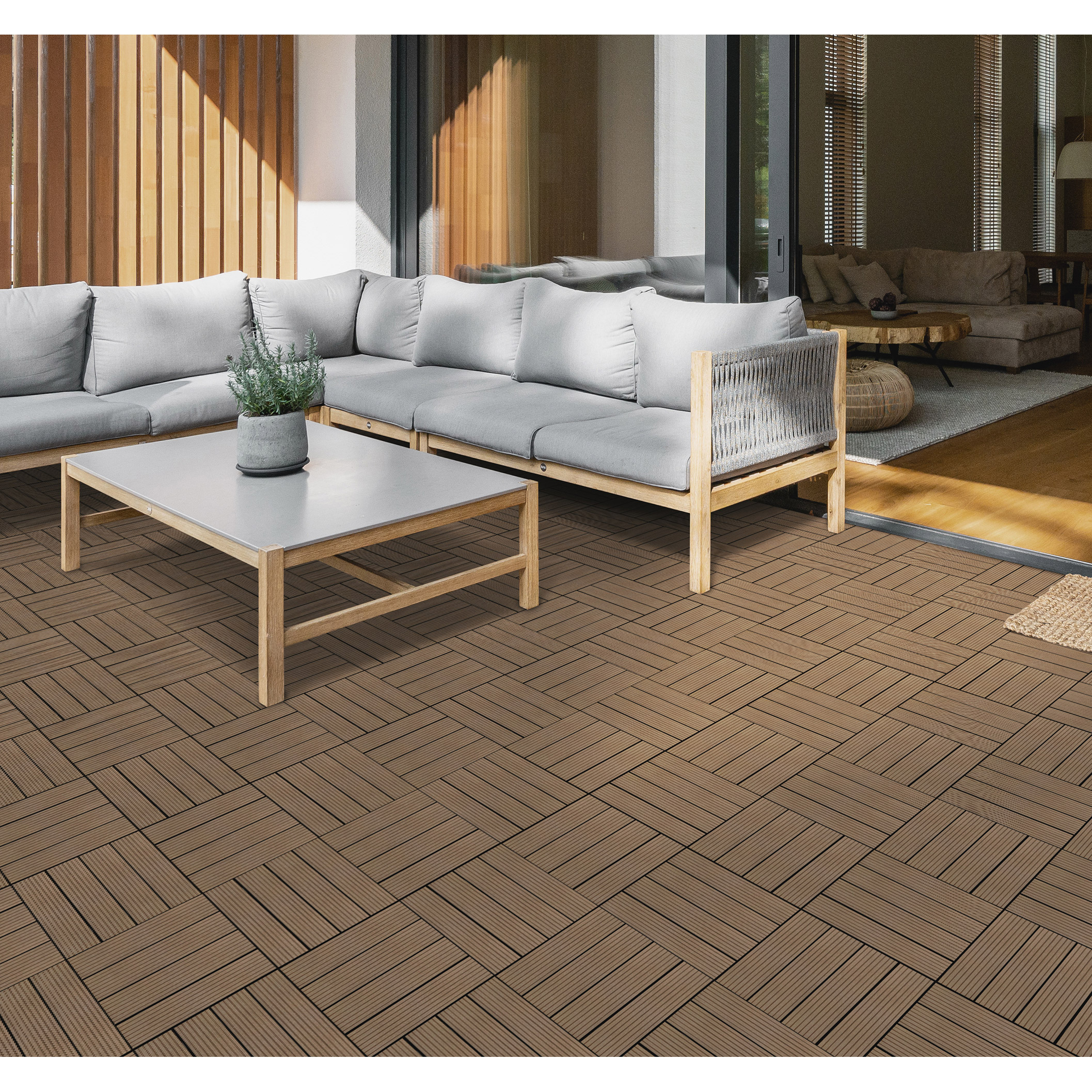 Golden Select WPC 12" x 12” Deck Tiles  24 Tiles