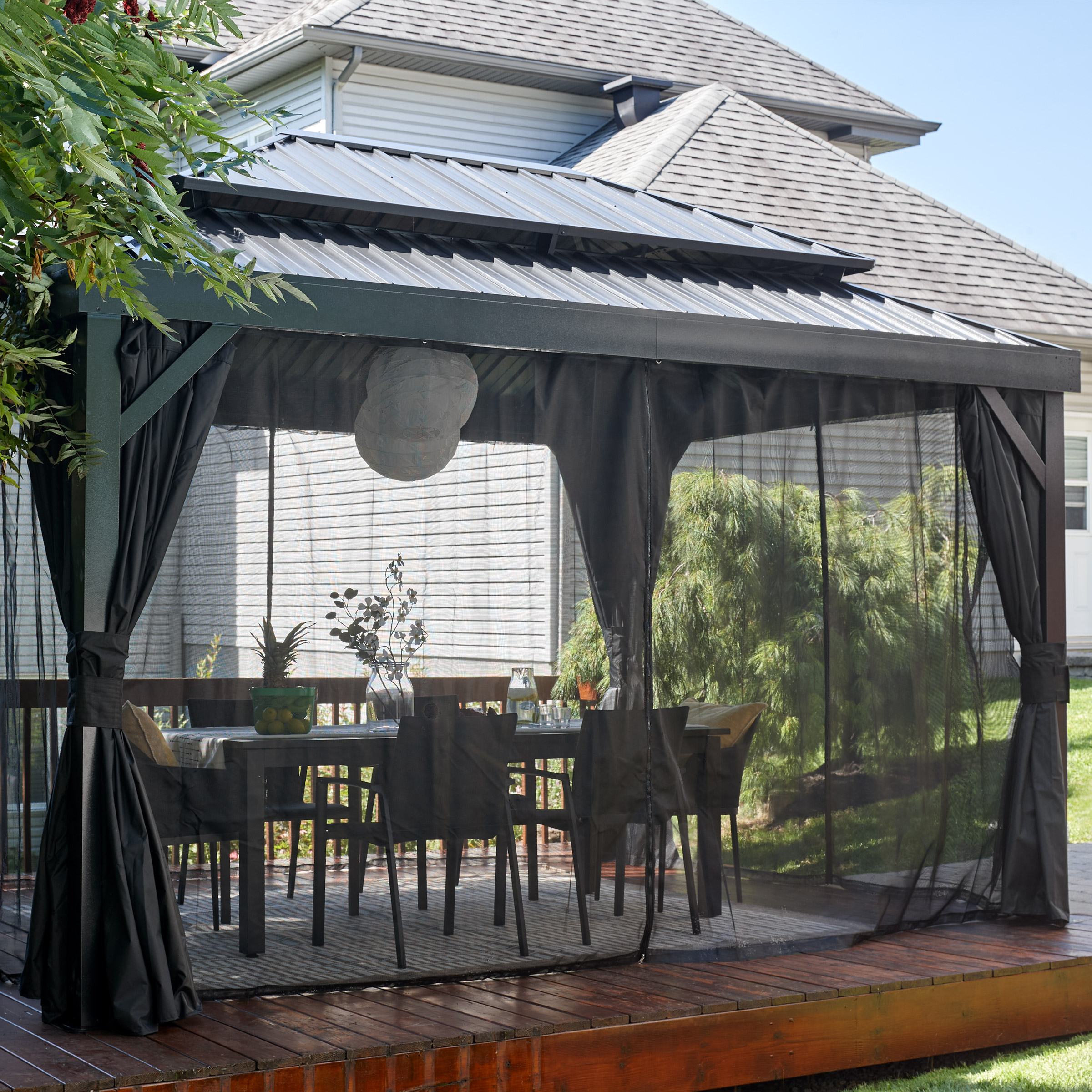 Sojag Alma 10 ft. x 14 ft. Gazebo with Mosquito Netting and