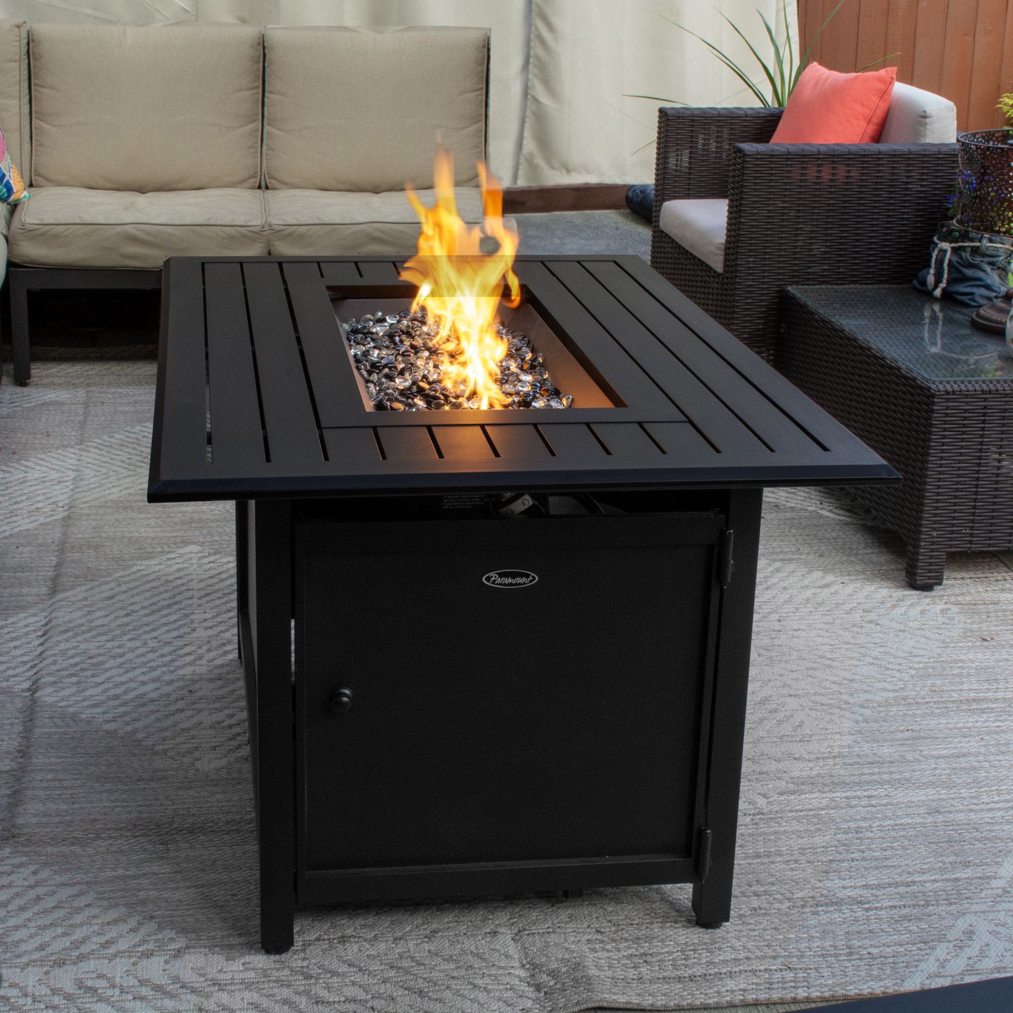 Gale Rectangular Aluminum Convertible LP/NG Fire Table | Costco