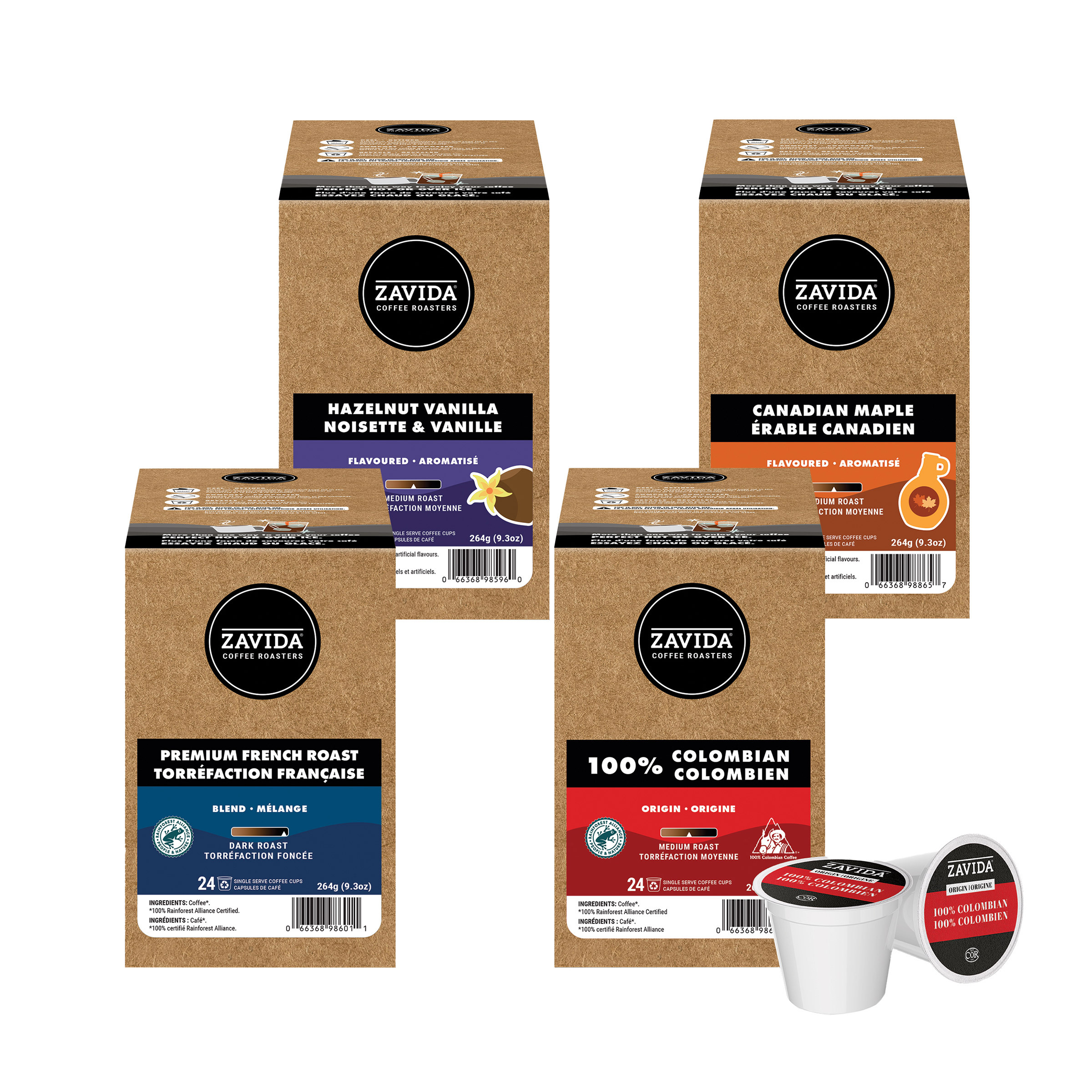 Zavida Everyday Favourites Variety Pack Coffee K-Cup Pods, 96- count