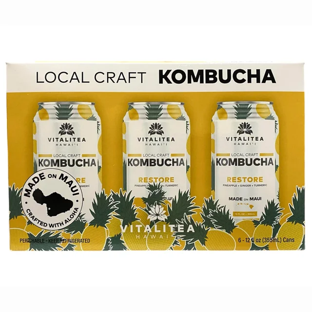 VITALITEA HAWAII RESTORE KOMBUCHA 6 / 12 OZ