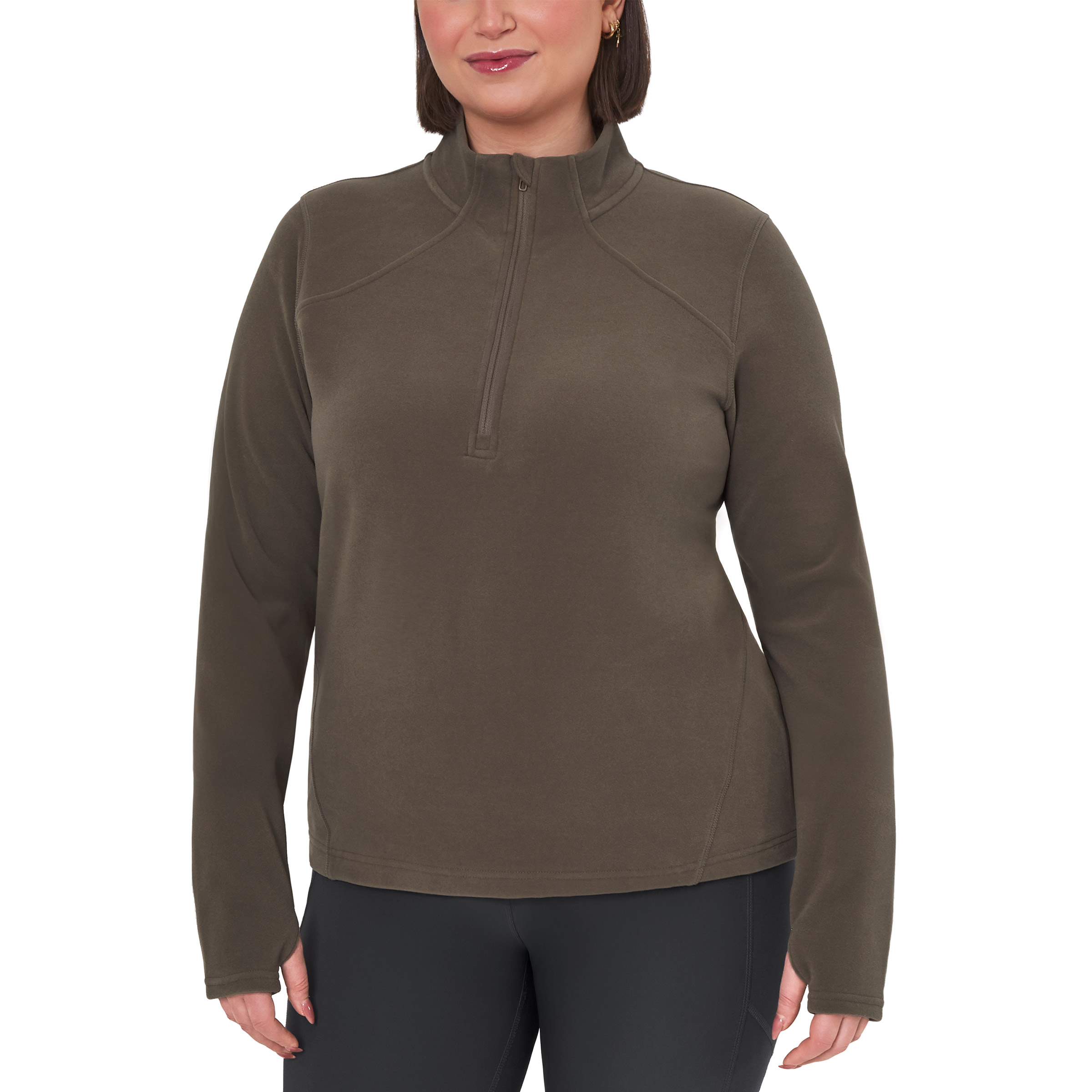 Mondetta Women's Quarter Zip Micro Polar Fleece Pullover