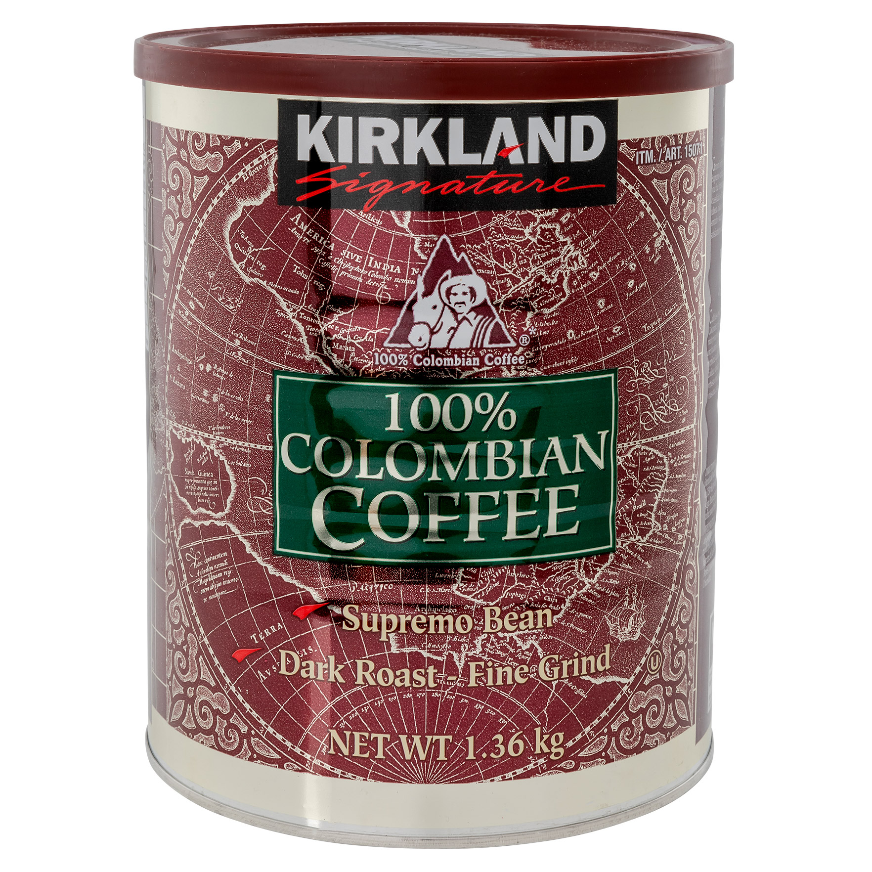 Kirkland Signature Dark Colombian Ground Coffee, 1.36 kg 