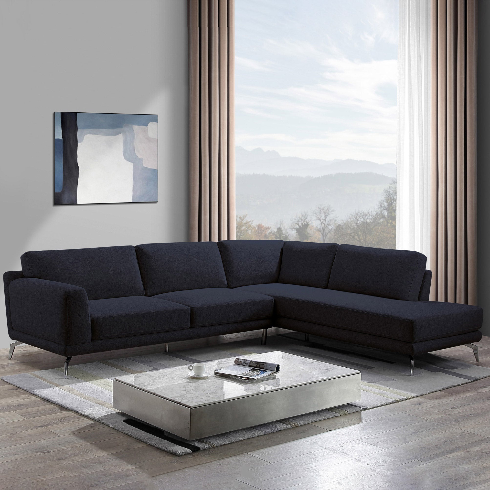 【  コストコ  】Synergy Fabric Chaise 布製チェイス Synergy 布製セクショナルチェイスソファ オットマン付き | Costco Japan