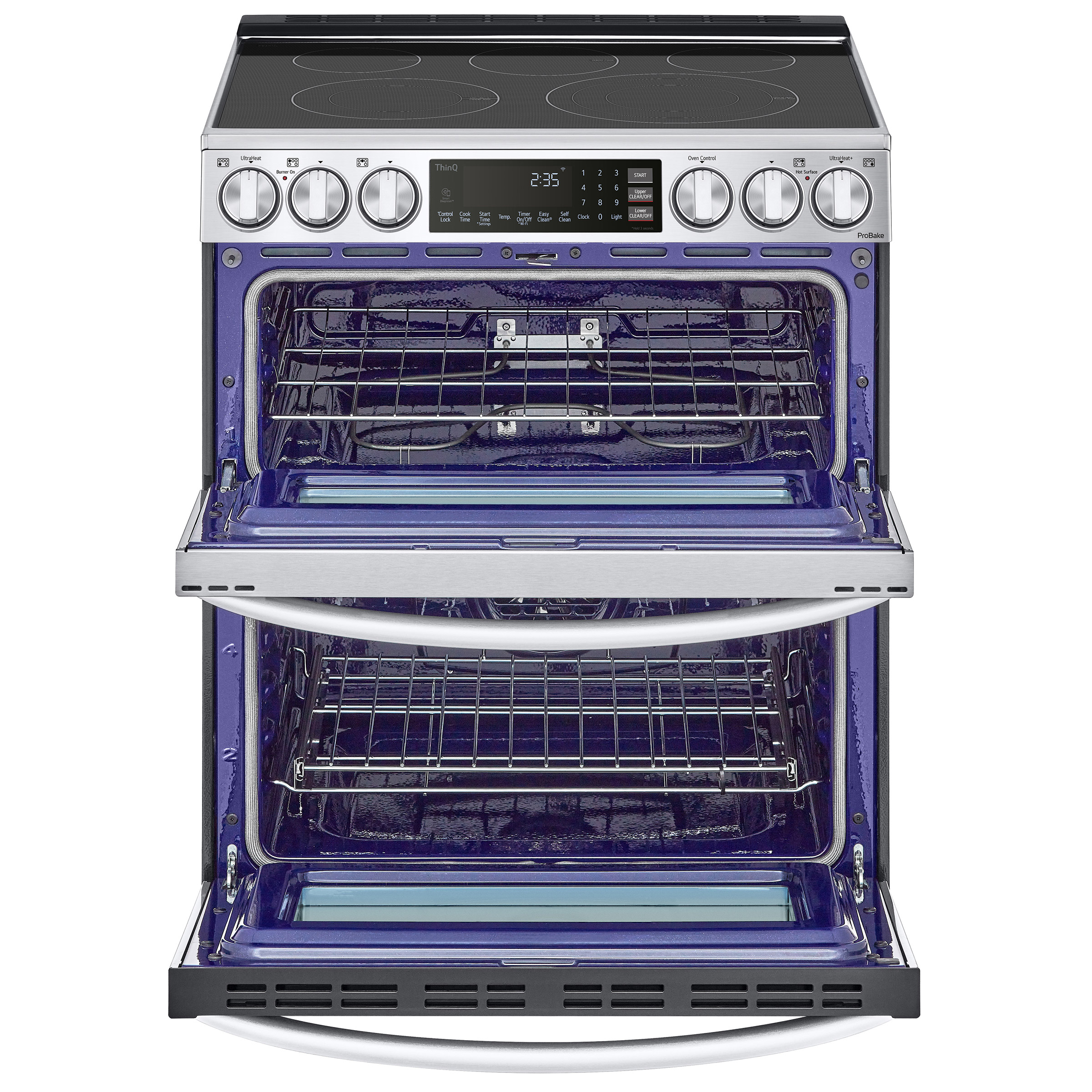 LG 7.3 cu. ft. Smart Electric Double Oven Range with Built-In Air Fry - Thumbnail 2