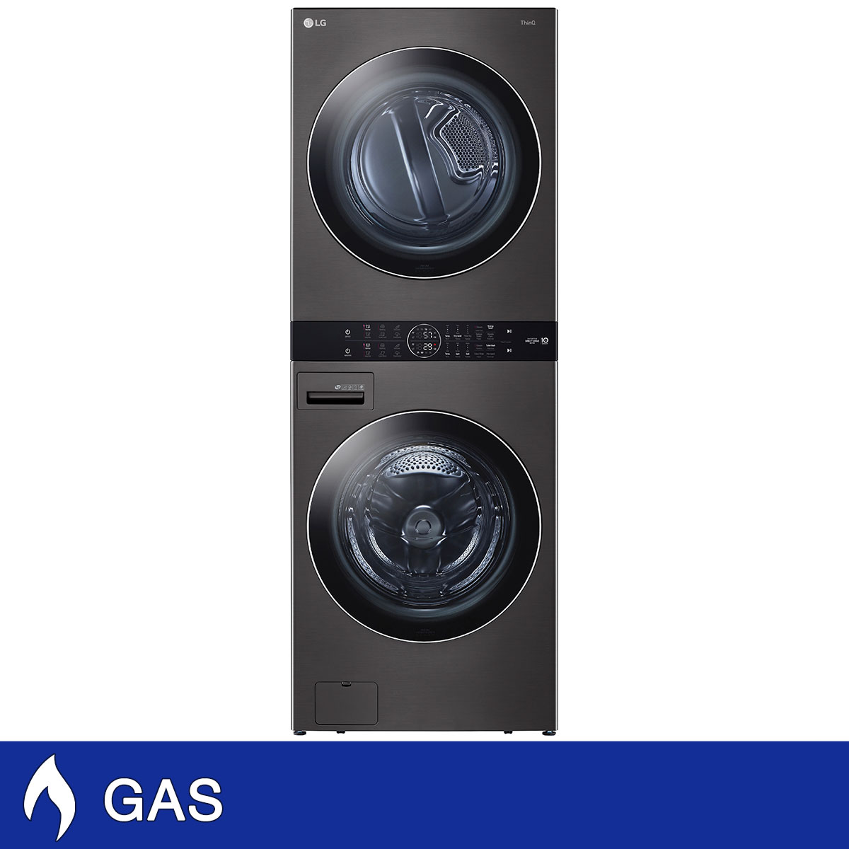 LG WashTower Single Unit GAS with Center Control 4.5 cu. ft. Front Load Washer and 7.4 cu. ft. Dryer