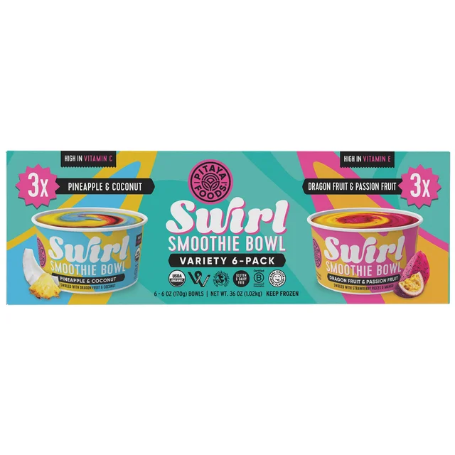 PITAYA FOODS ORGANIC SWIRL BOWL 6/6 OZ