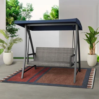 Agio Luna Woven Patio Swing, Blue