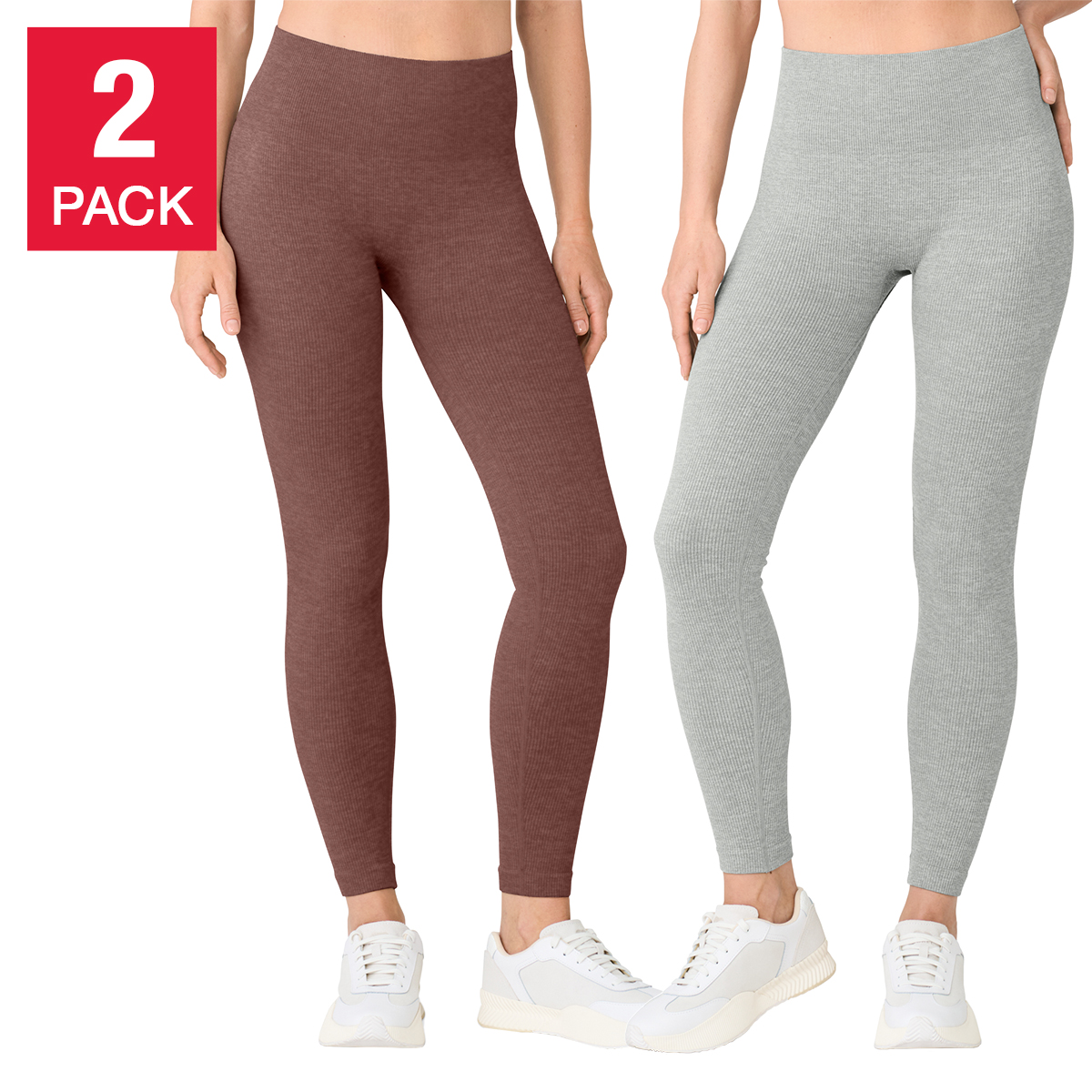 Lemon Women's Ribbed Legging, 2-pack