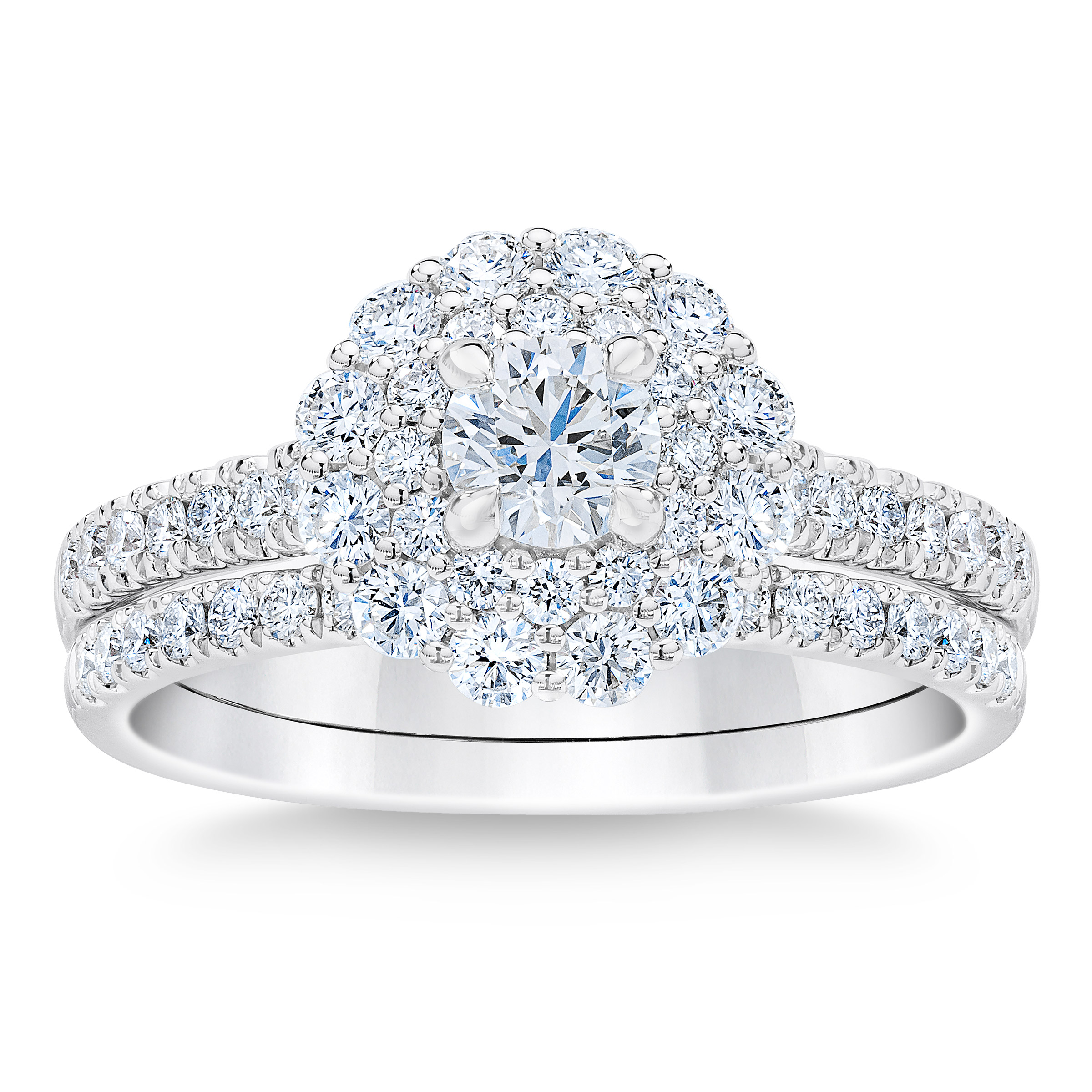 Round Brilliant Diamond Wedding Set (1.50 ctw)