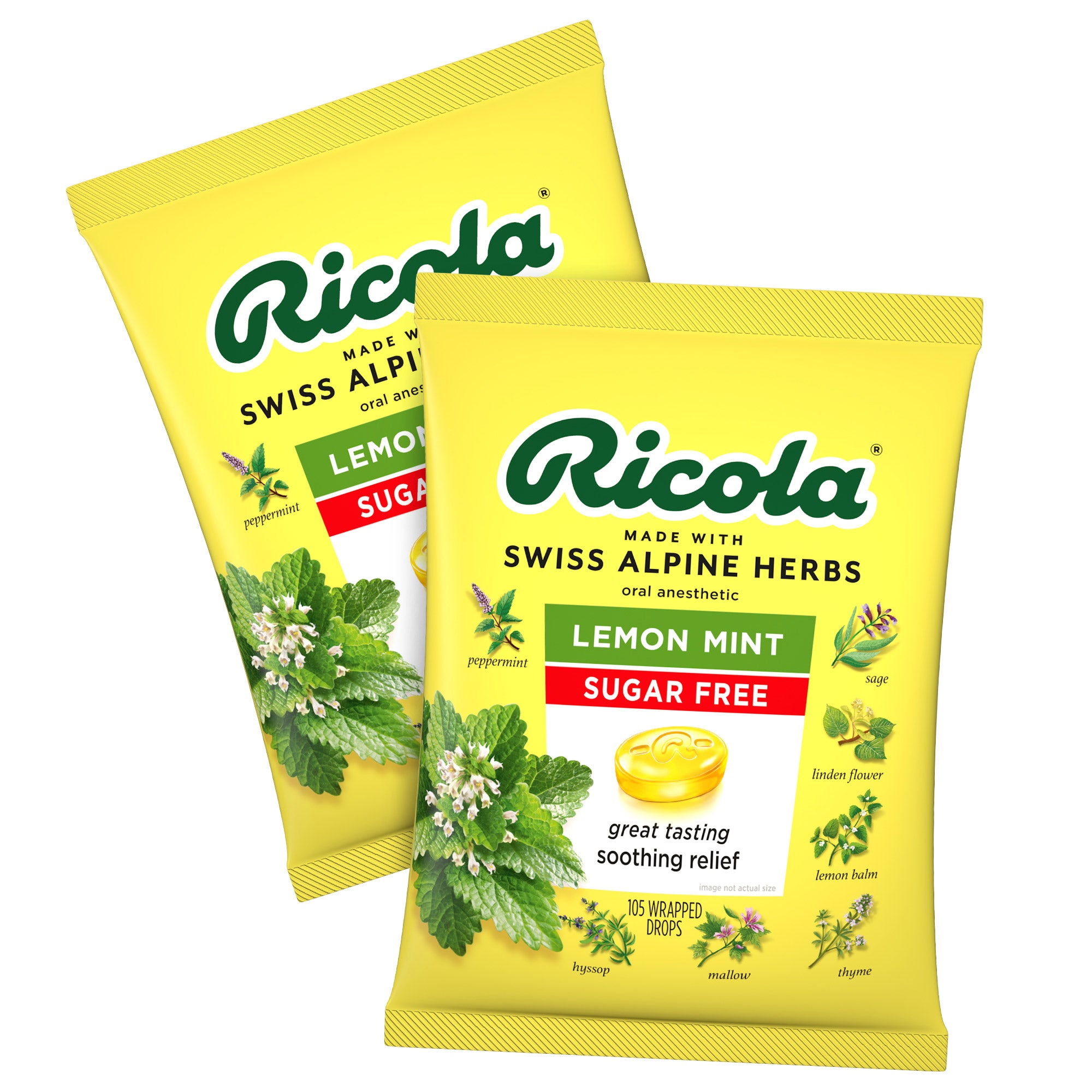rico出品 Ricola Sugar Free Lemon Mint Drops, 210 Drops | Costco