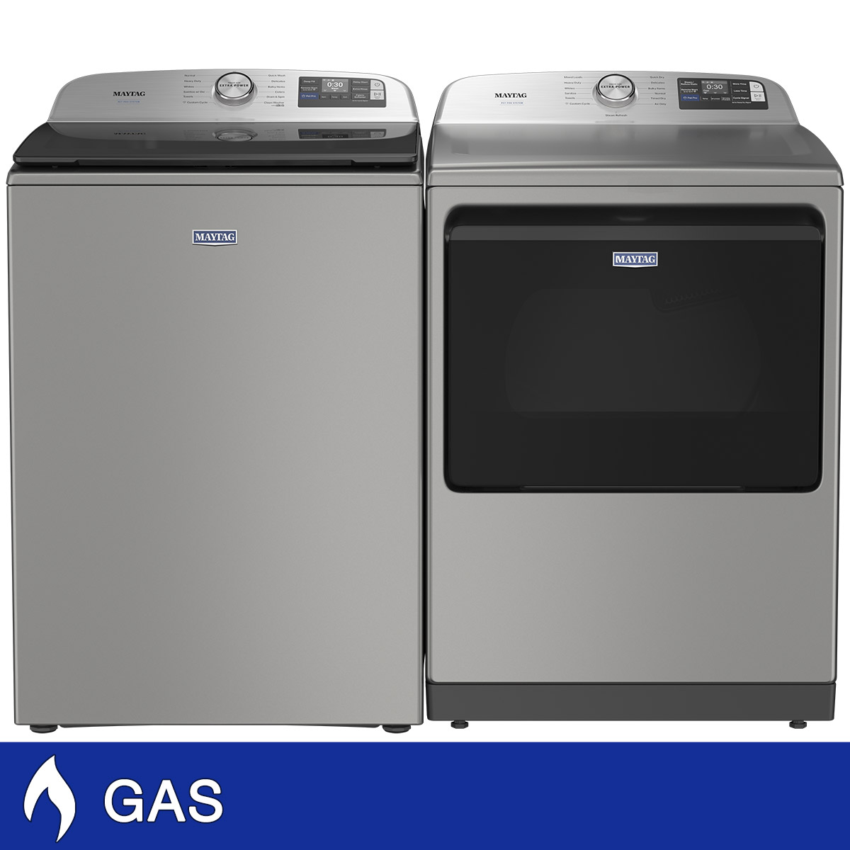 Maytag 5.2 cu. ft. Top Load Washer and 7.4 cu. ft. GAS Dryer