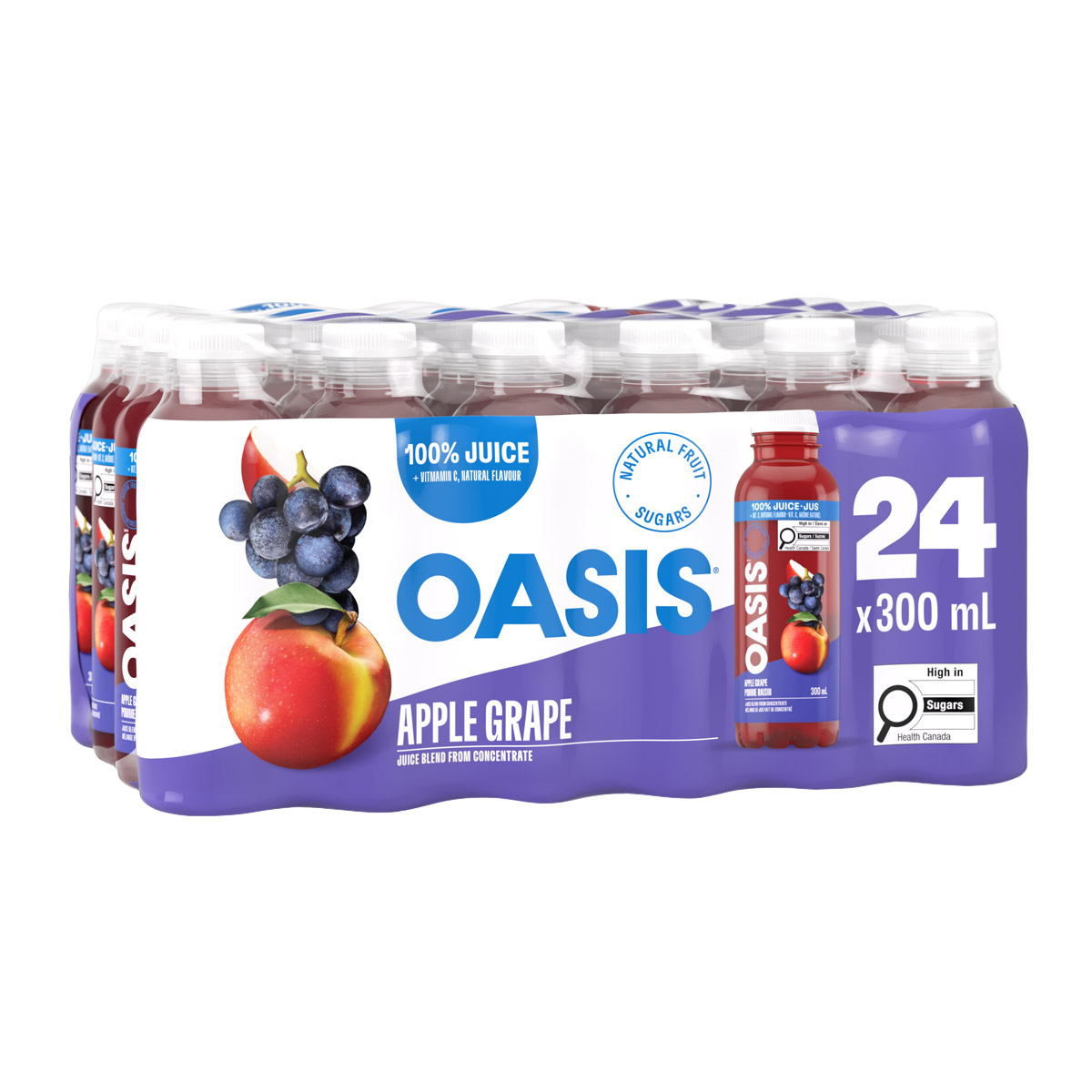 Oasis Apple Grape Juice, 24 x 300 ml