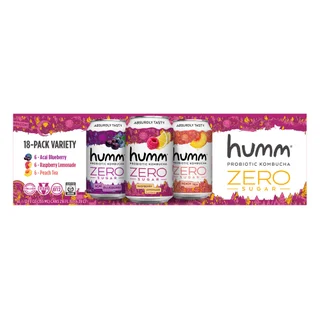 HUMM ORGANIC ZERO KOMBUCHA VARIETY 18/12 OZ