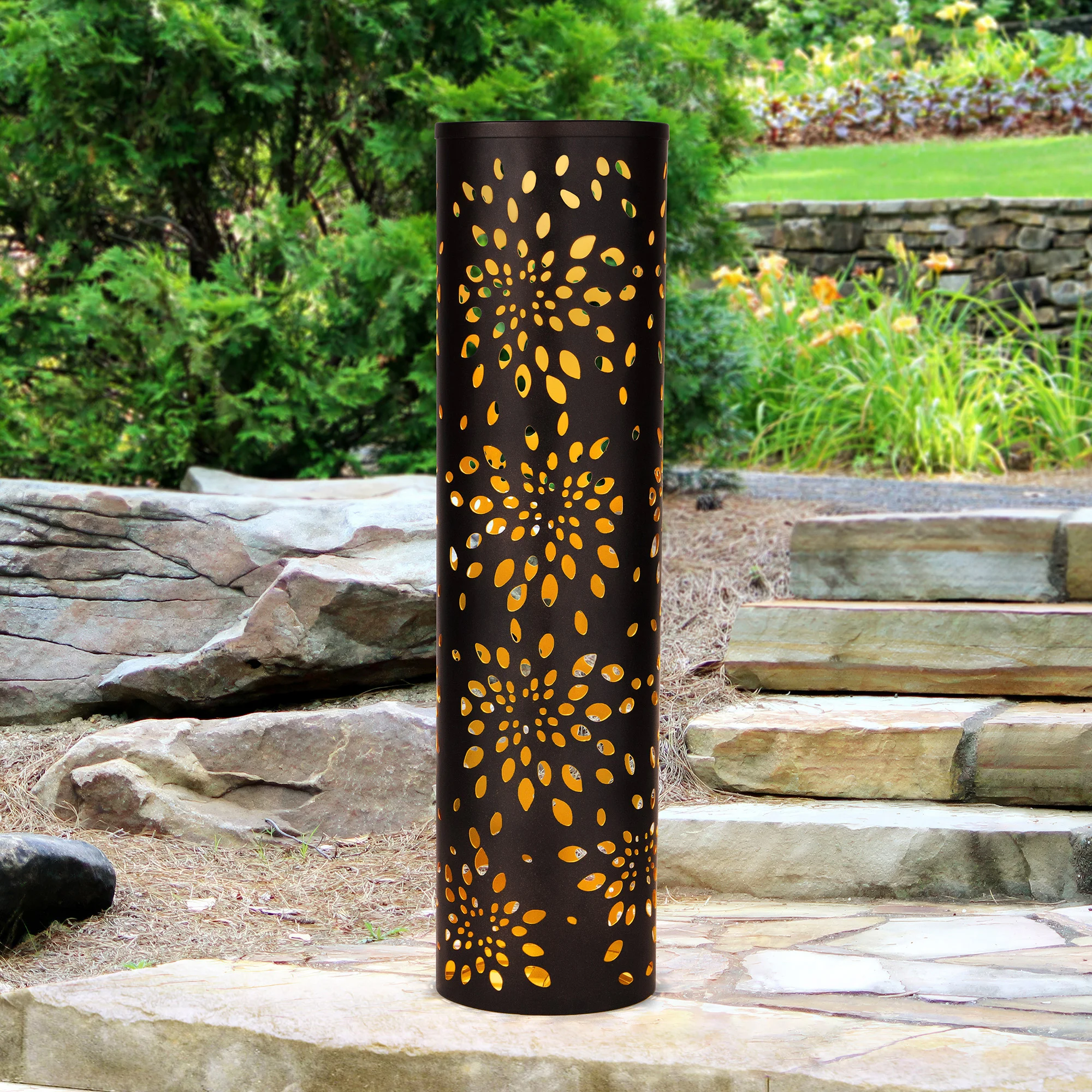 32” Solar Patio Pillar | Costco
