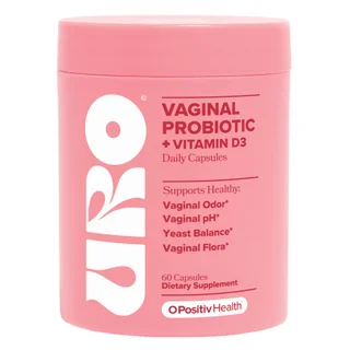 URO Vaginal Probiotic + Vitamin D3, 60 Capsules