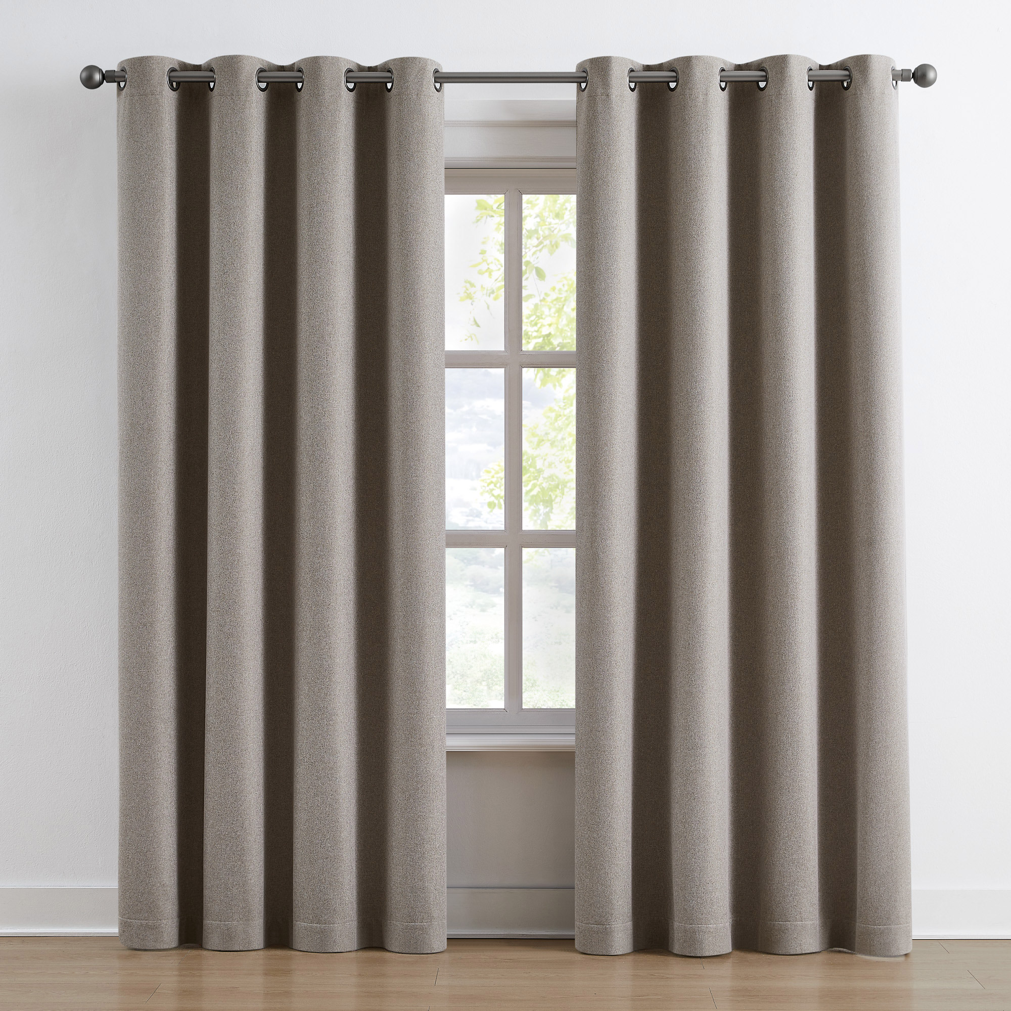 Black OutのカーテンとカーテンレールLast Offer‼️ Blackout Window Panels/Curtains, 2-pack | Costco