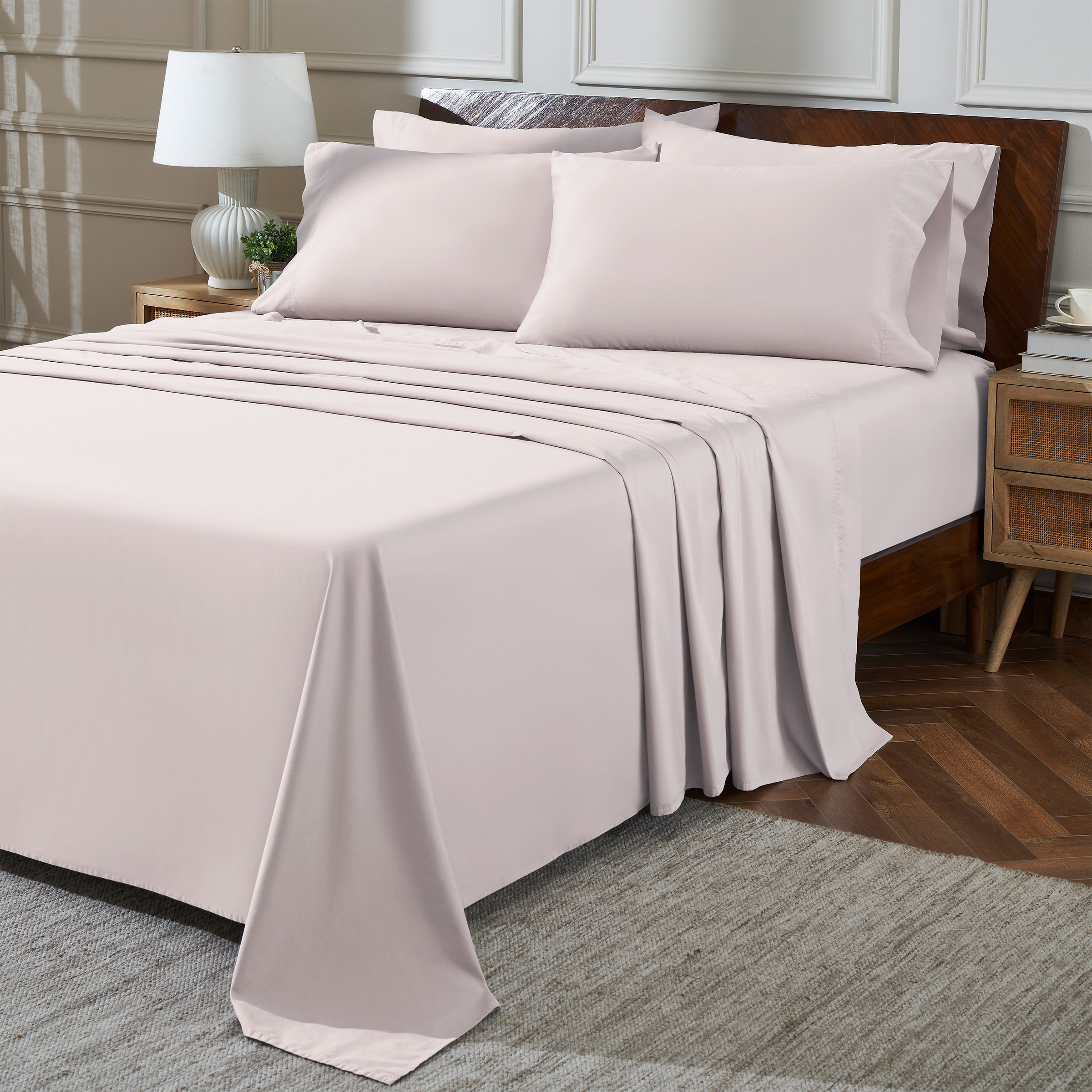 TheraLuxe by Therapedic 300 Thread Count Garment Washed 6-piece Sheet Set
