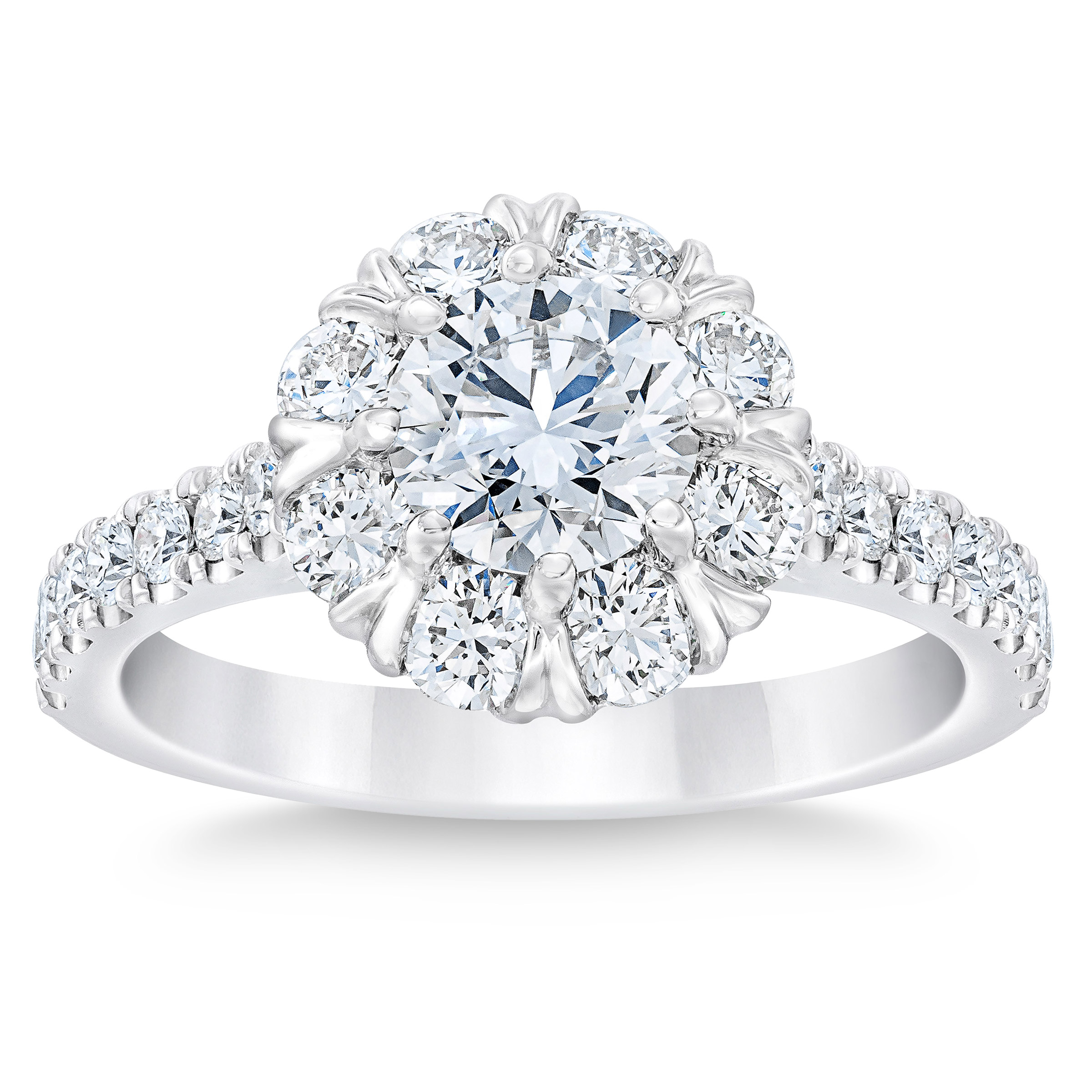 Round Brilliant ctw VS2 Clarity, I Color Diamond 14kt White