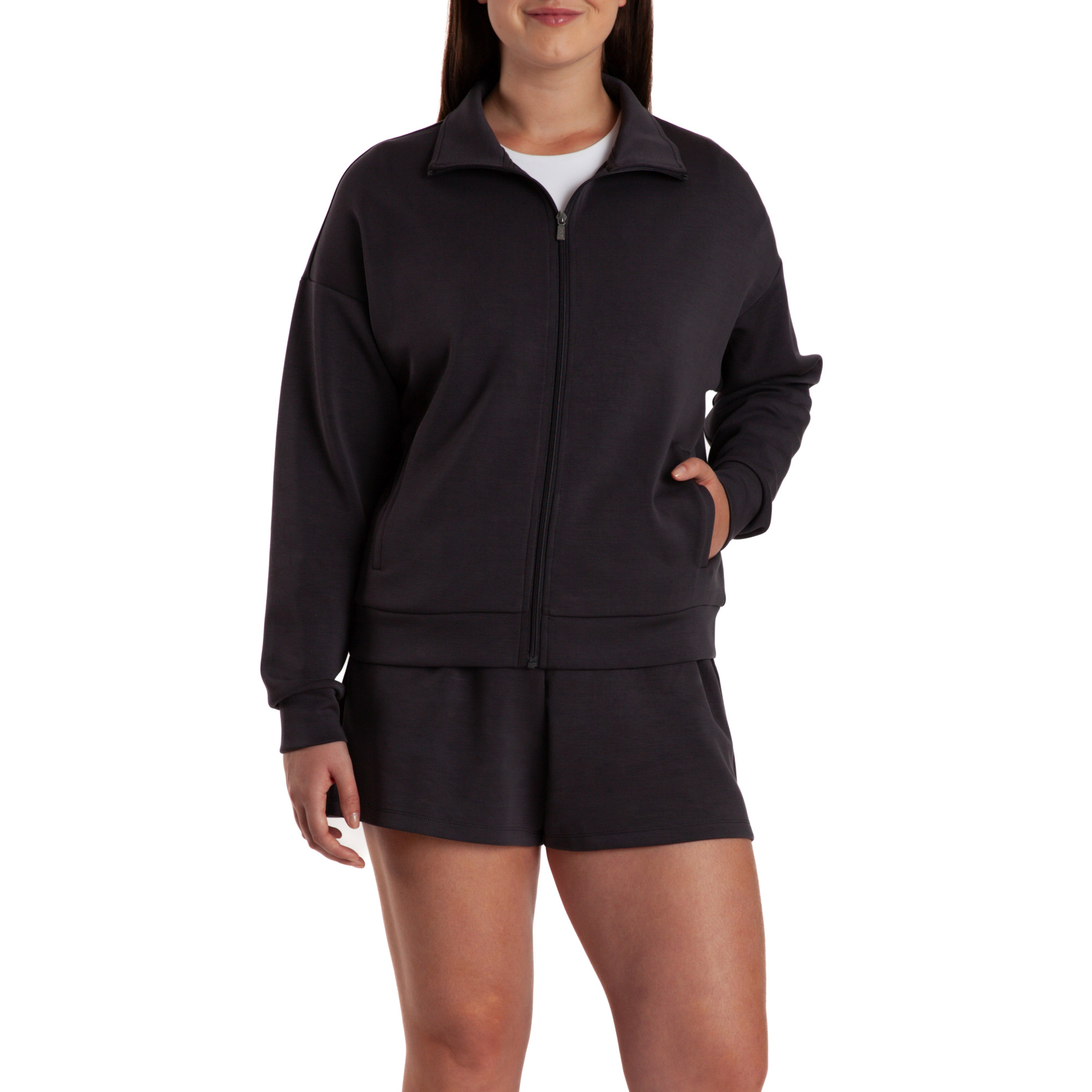 suzu.mako.0916 Lazypants Women's Full Zip Mock Neck Sweatshirt | Costco