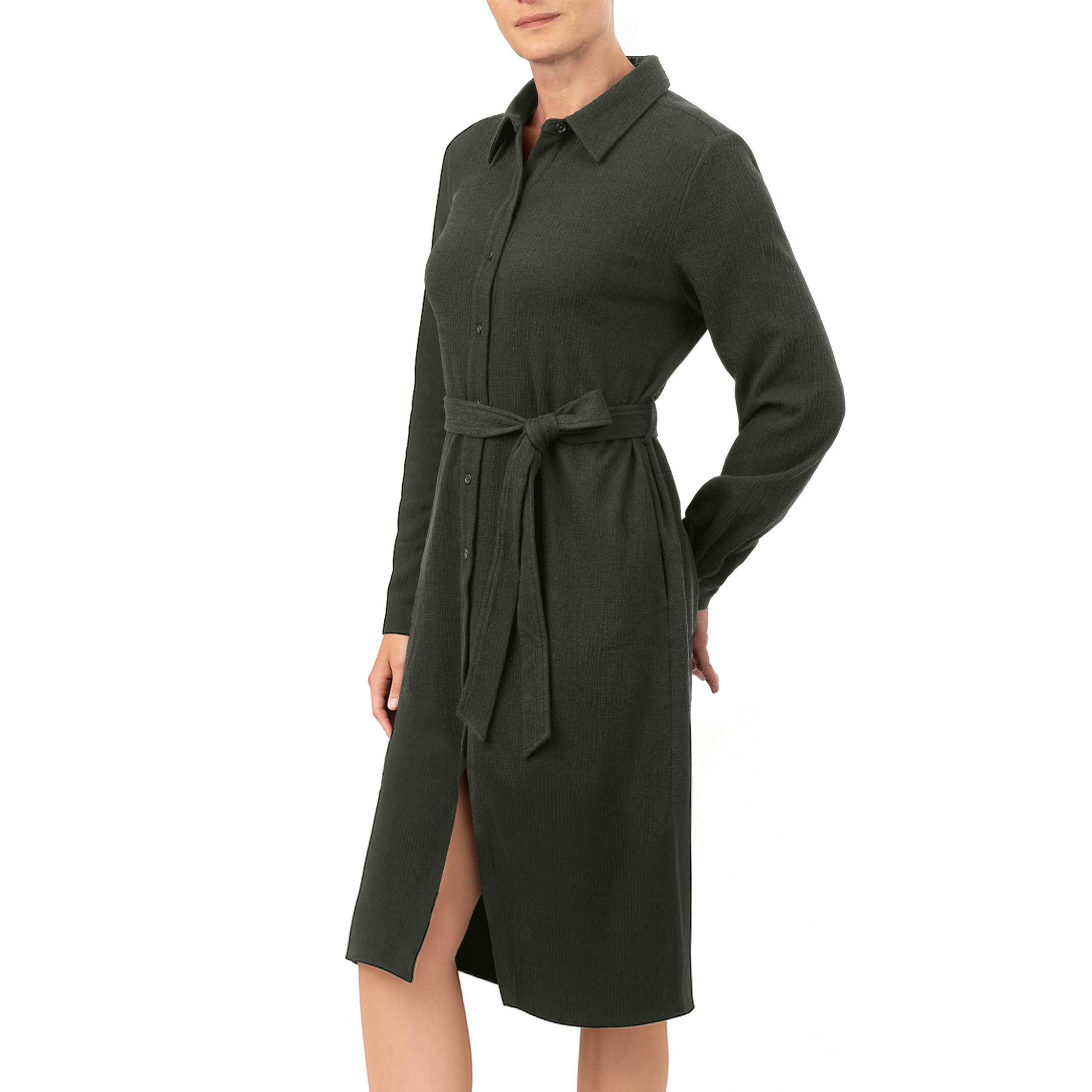 Kersh Women’s Textured Jacquard Long Sleeve Dress