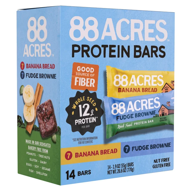 88 ACRES PROTEIN BAR VARIETY 14/1.9 OZ (1.66 LB)