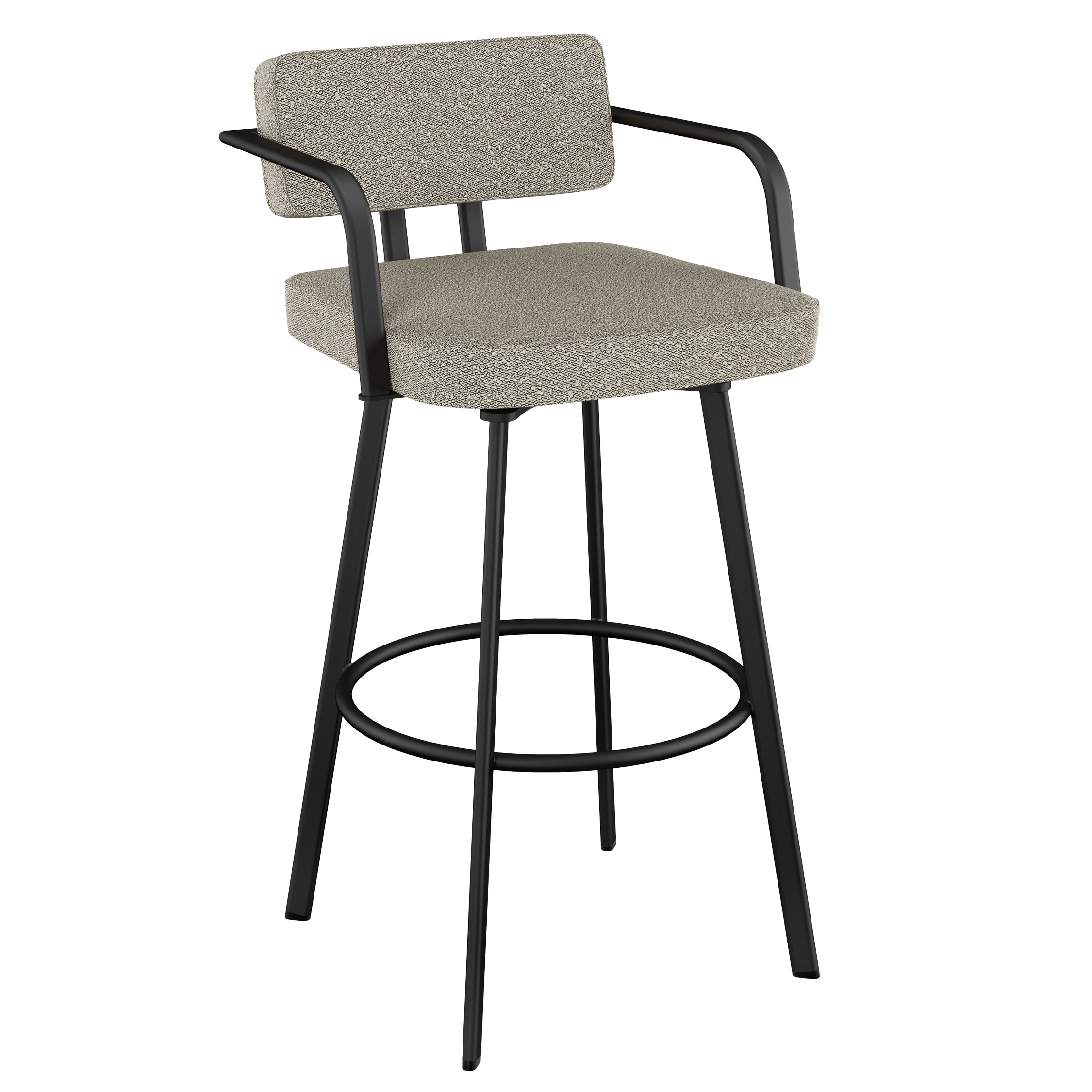 Amisco Triana Swivel Counter Stool in Bouclé Polyester
