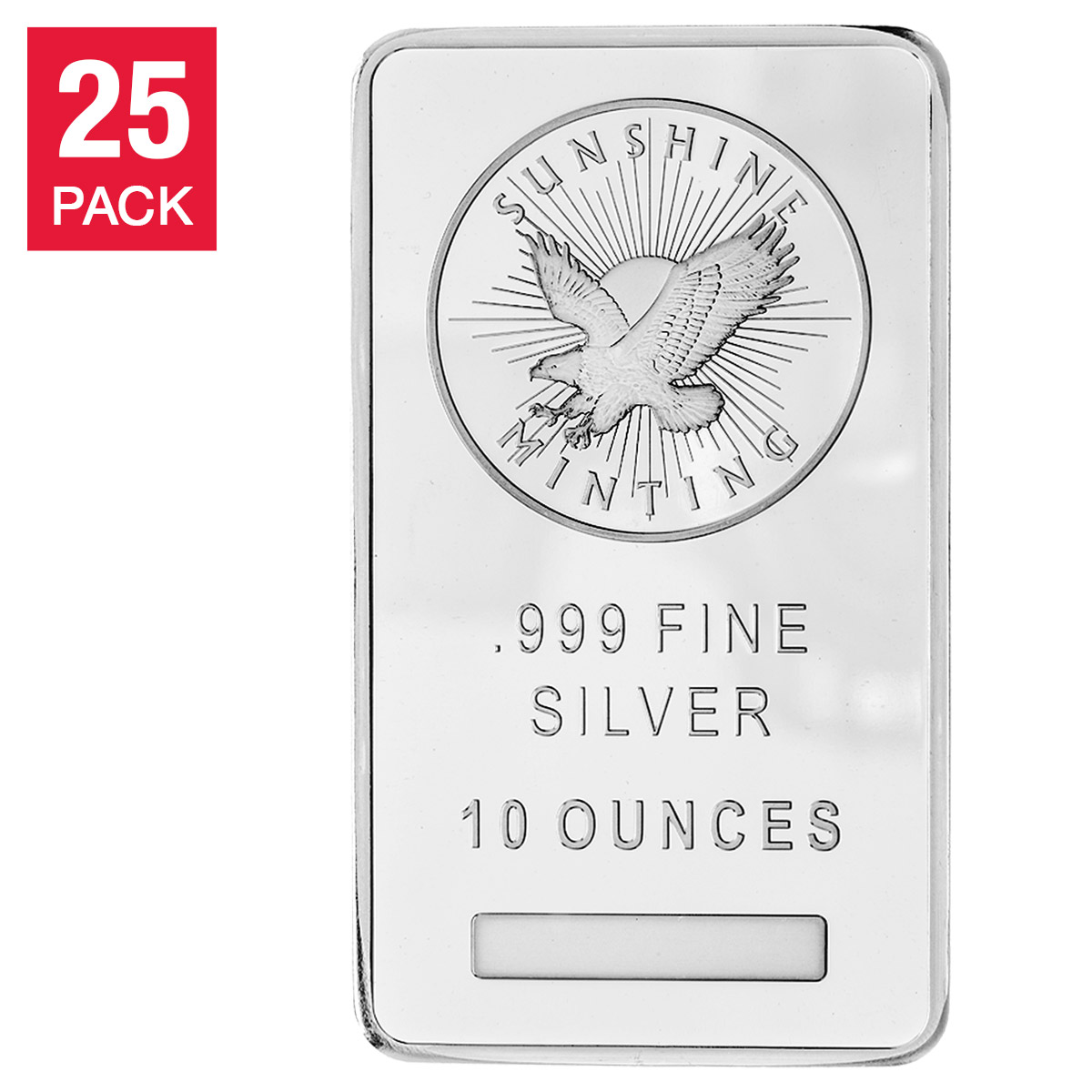 25 x 10 oz Sunshine Mint Silver Bar