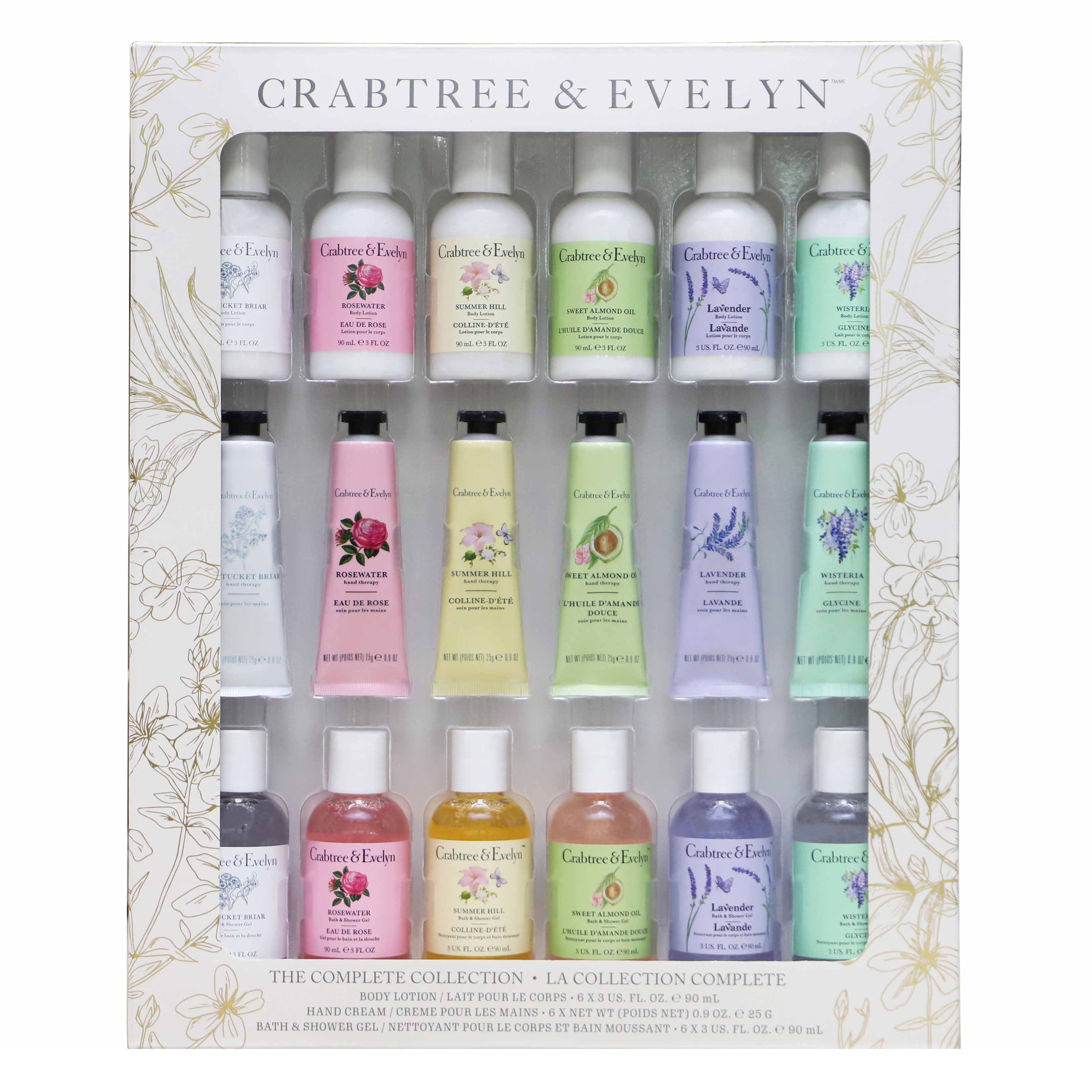 Crabtree & Evelyn The Complete Collection, Bath & Body, 18-pack