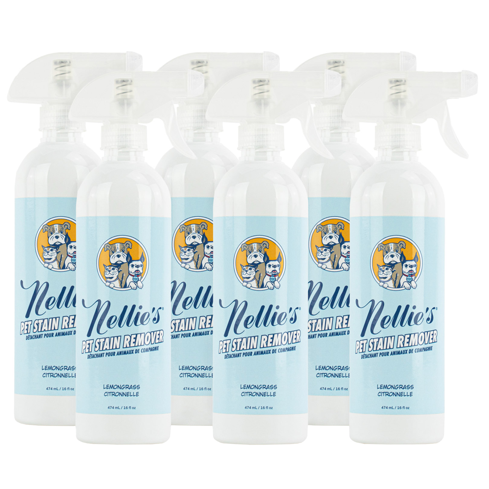 Nellie's Pet Stain Remover, 6-pack