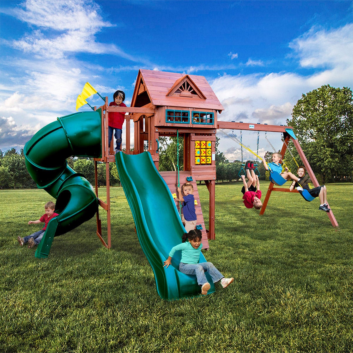 YardLine Turbo Racer II Outdoor Swing Set - Do It Yourself YardLine Turbo Racer II Outdoor Swing Set - Do It Yourself