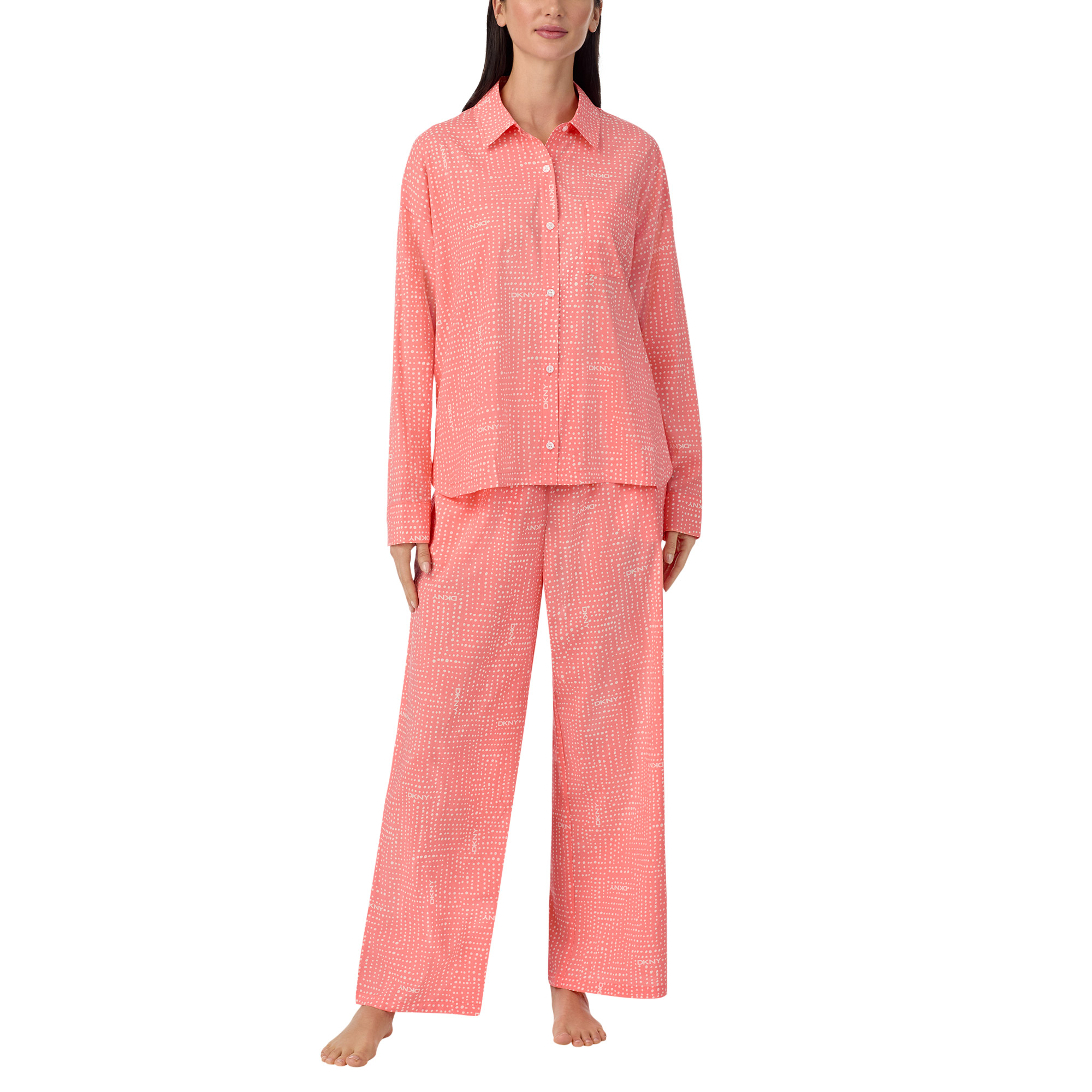 Pink Striped Pj Sets Pink Satin Pyjama Bottoms DKNY Women's Lawn