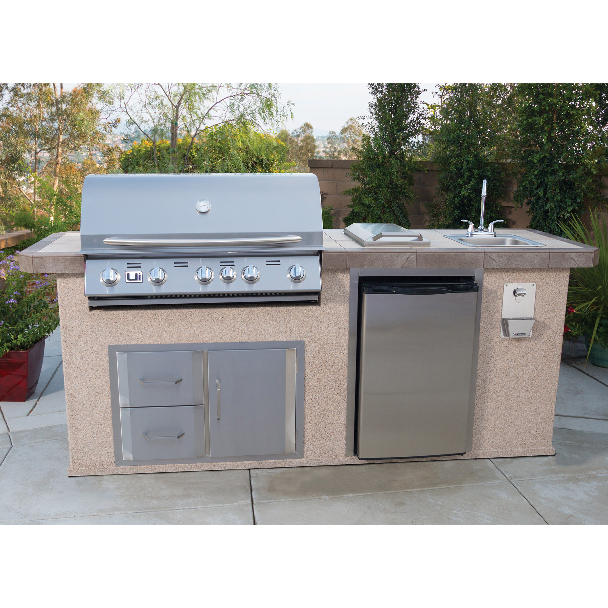 Urban Islands 5-burner 9' Deluxe Stucco Island Grill Costco