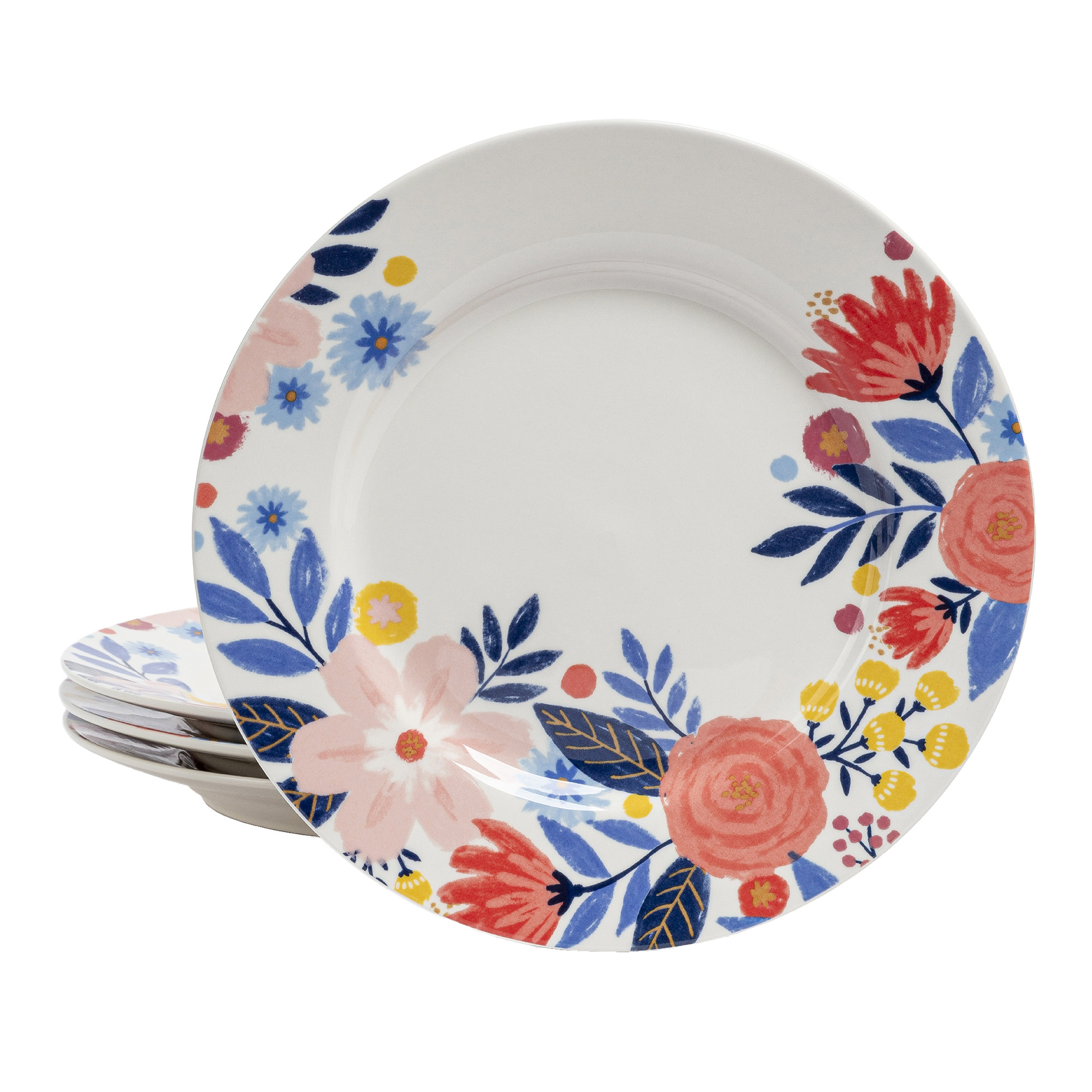 over&back Spring Garden 4-piece Dinner Plate Set by Jess Phoenix