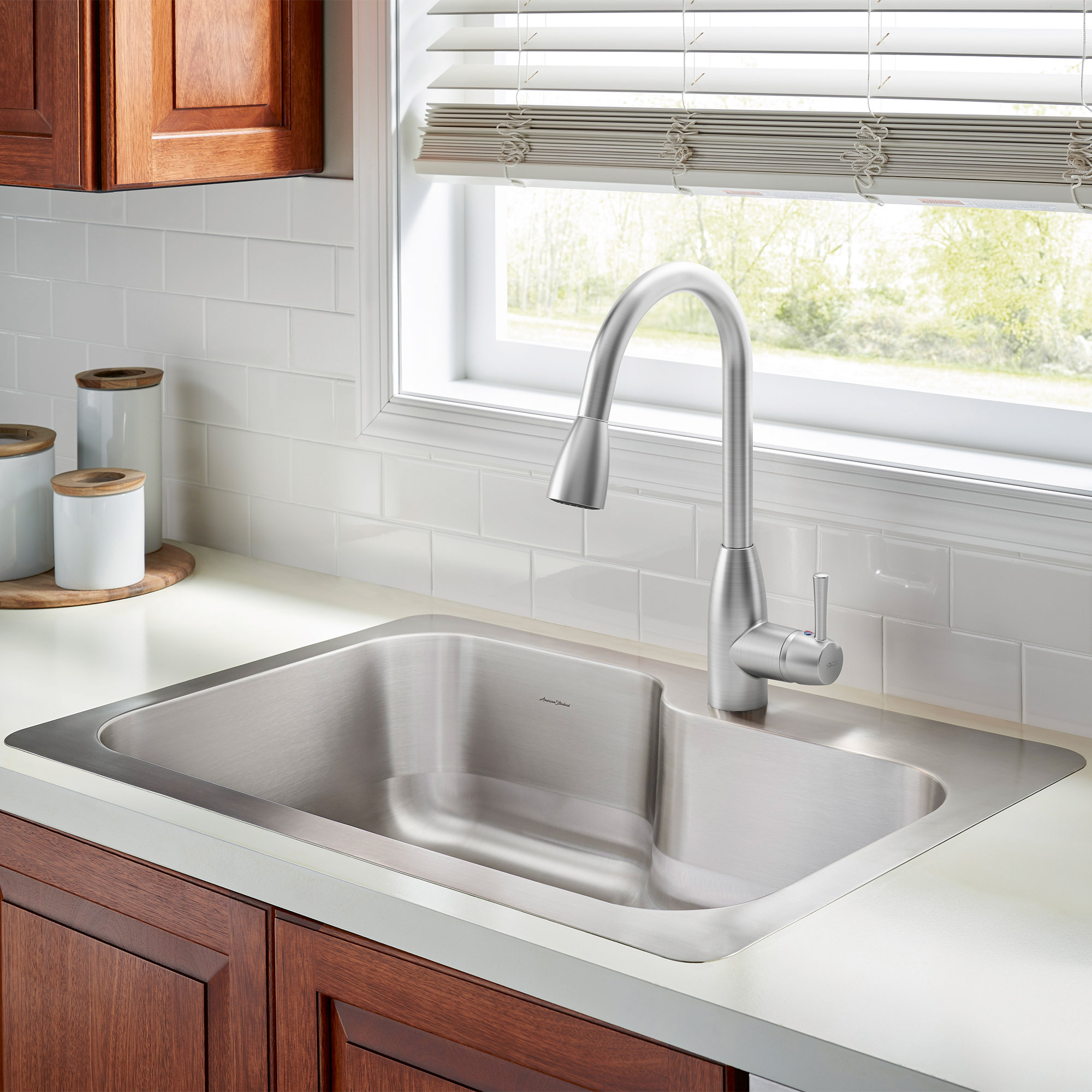 American Standard Fairacres Stainless Steel Kitchen Sink With Pull-down Faucet