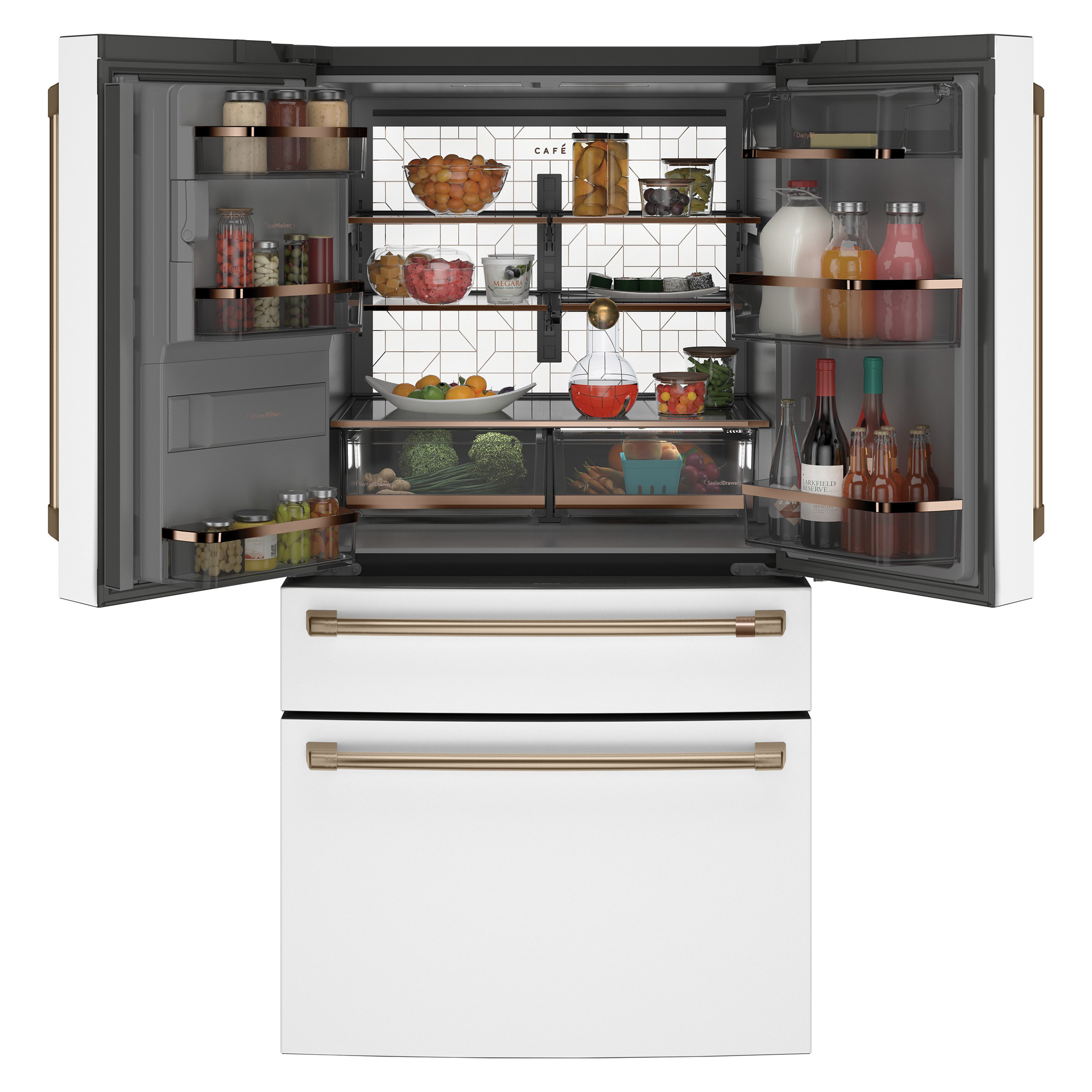 CAFÉ ENERGY STAR 22.3 Cu. Ft. Smart Counter-Depth 4-Door French-Door Refrigerator - Thumbnail 3