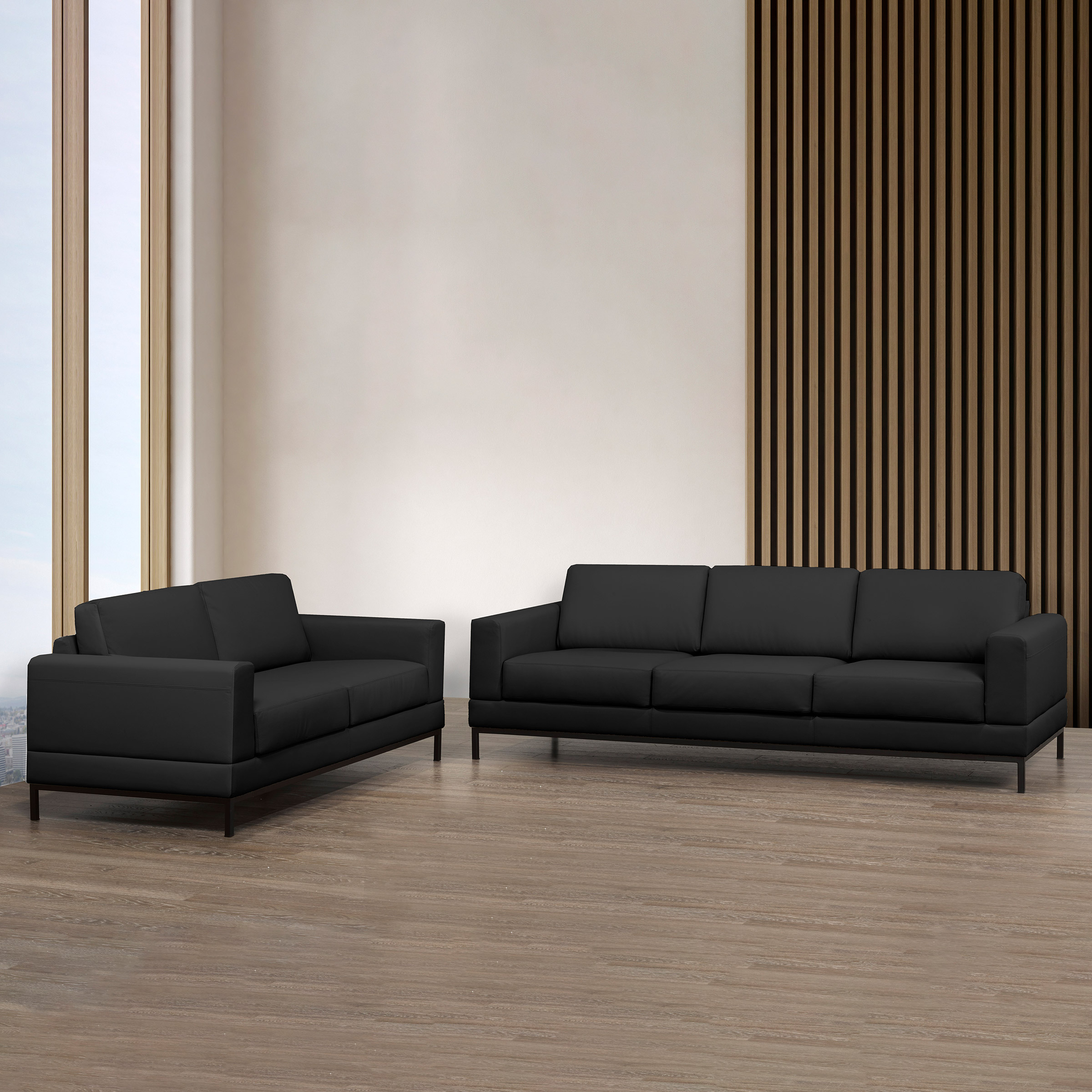 Galleria Top Grain Leather Sofa and Loveseat