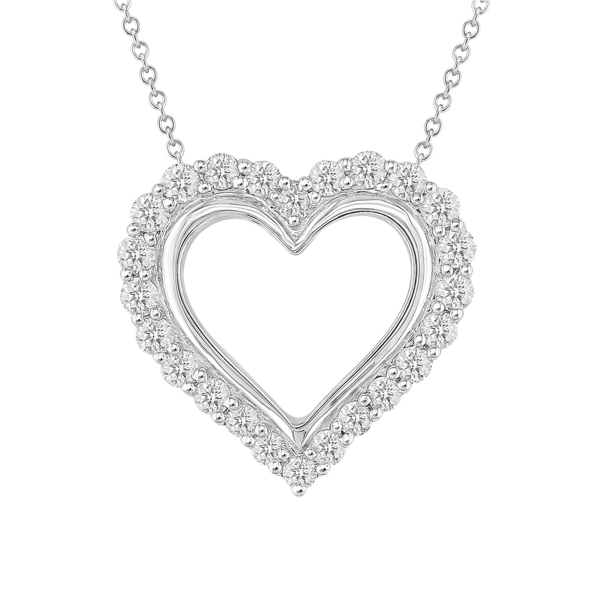 Round Brilliant Diamond Heart Pendant (0.25 ctw)