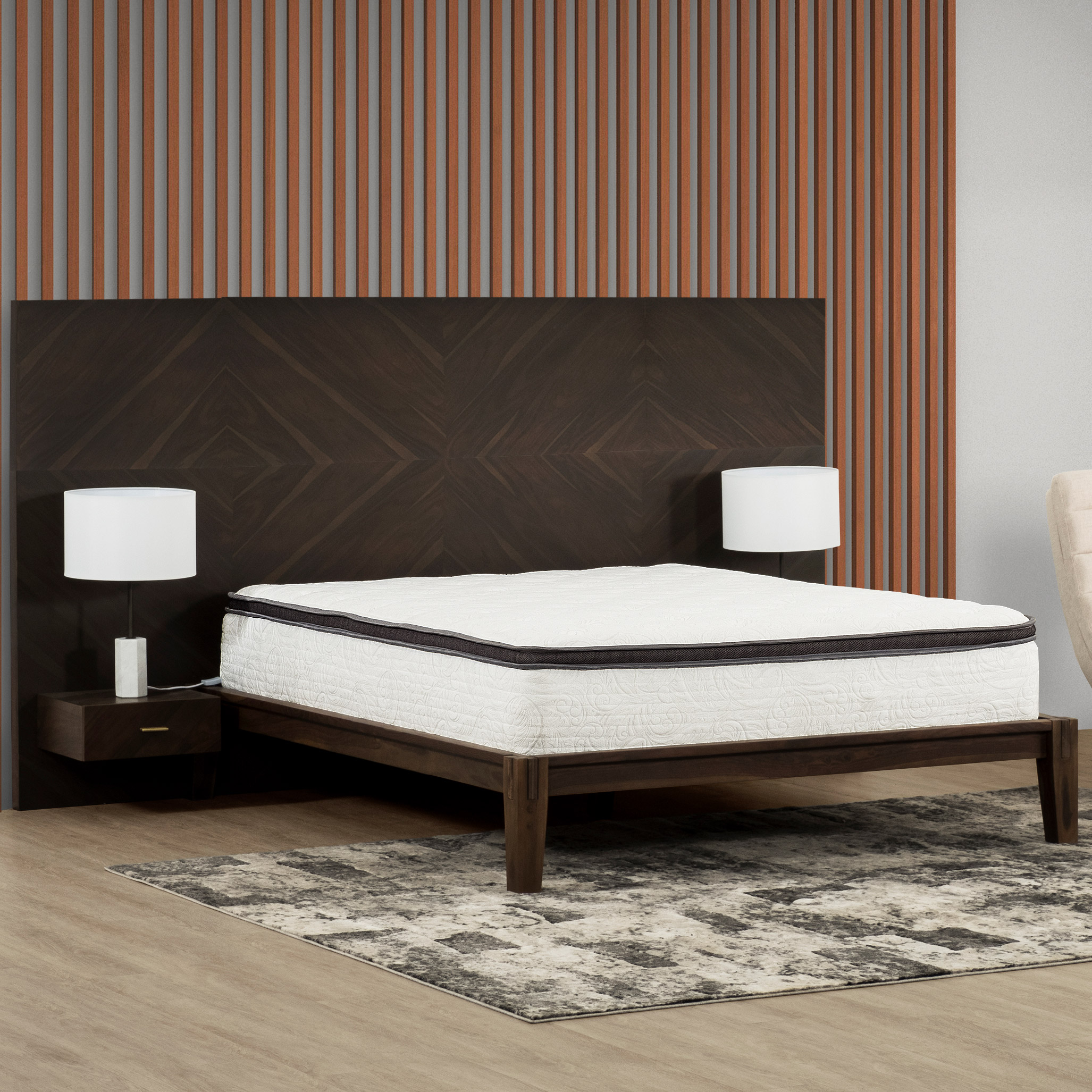 Arianell - Matelas 30,5 cm (12 po) plateau Euro, mi-ferme