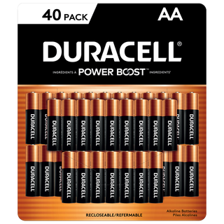 Duracell Coppertop Alkaline AA Batteries, 40-count